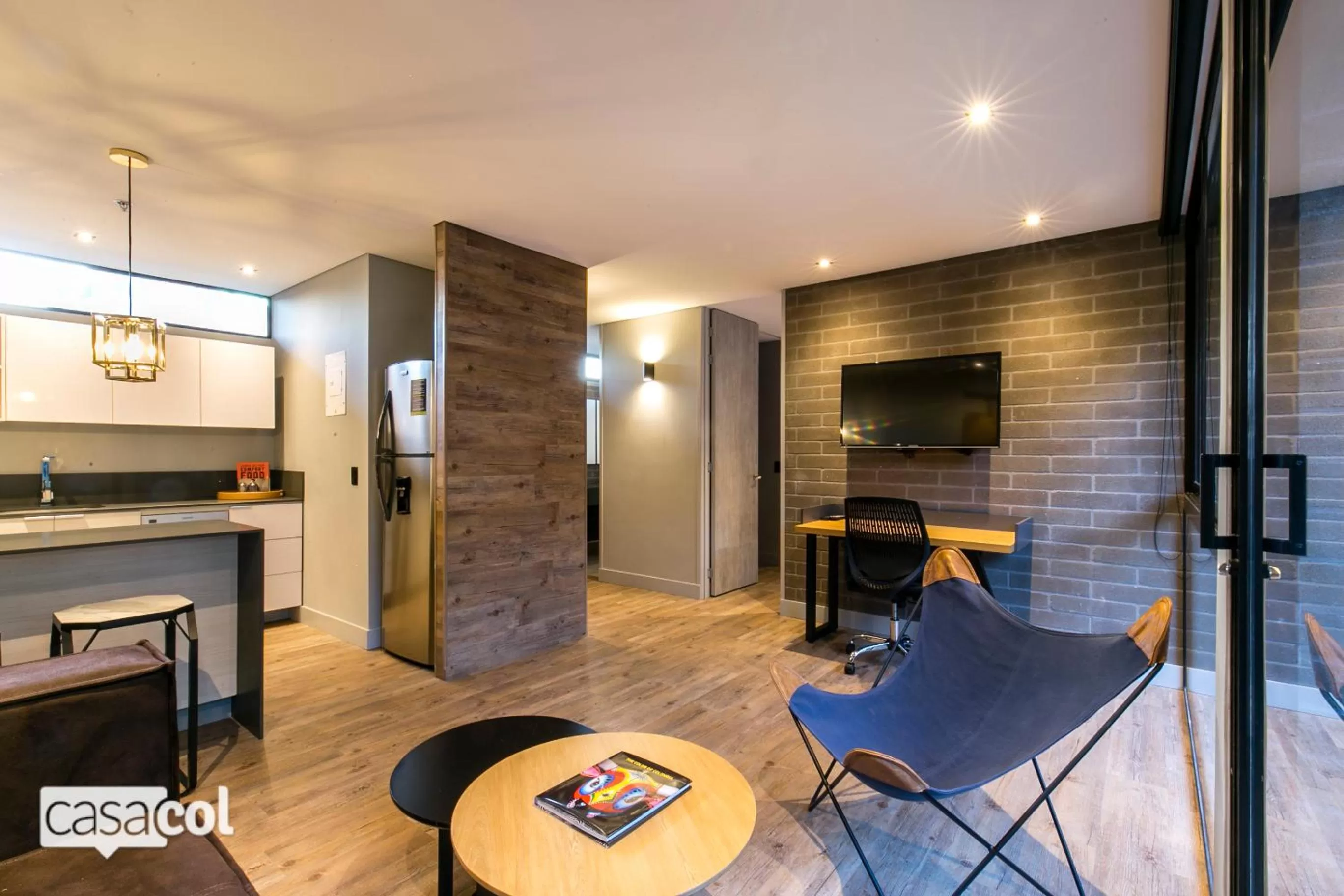 Kitchen or kitchenette, Seating Area in Loma Verde Aparthotel