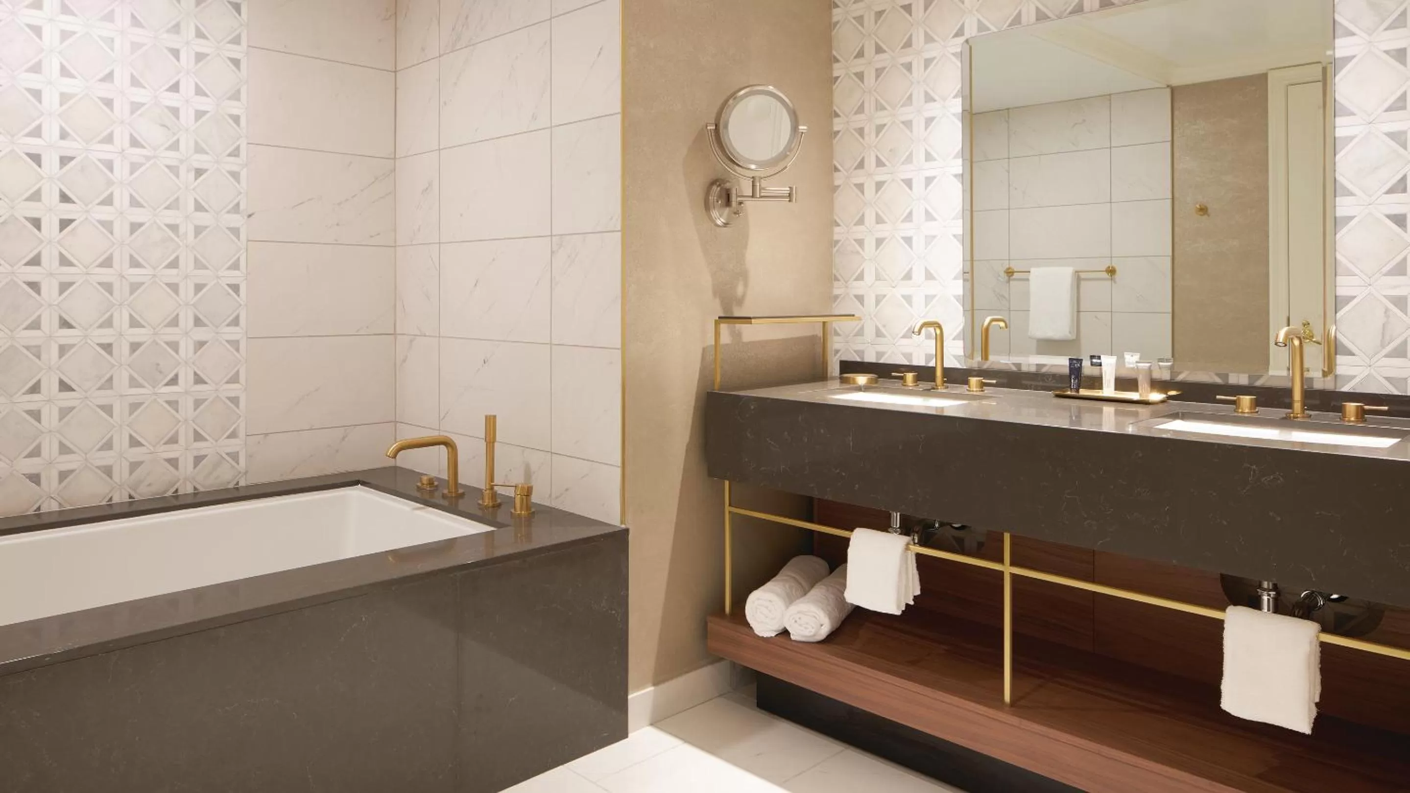 Bathroom in Caesars Atlantic City, A Caesars Destination