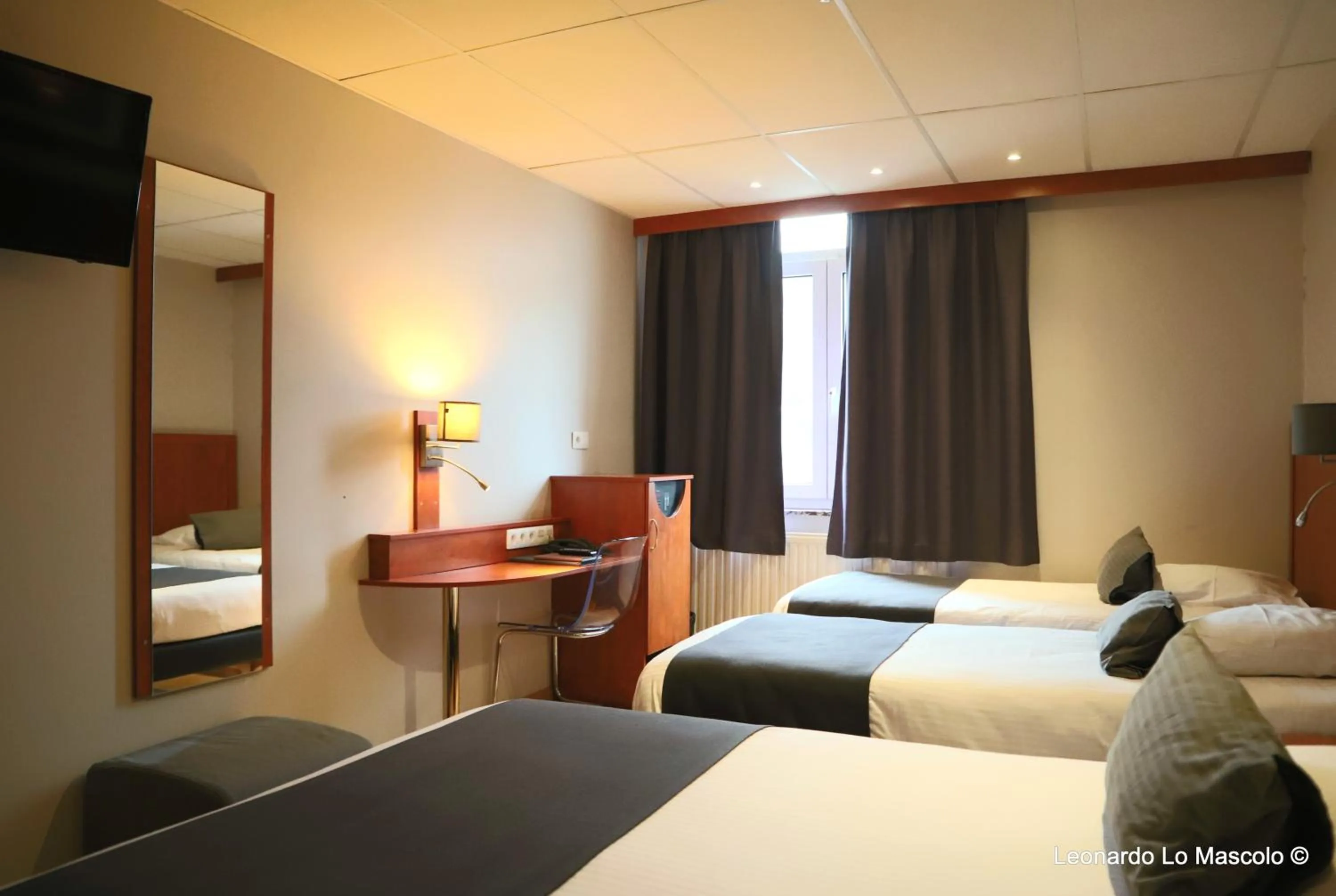 Bed in Univers Hotel Liege-Guillemins