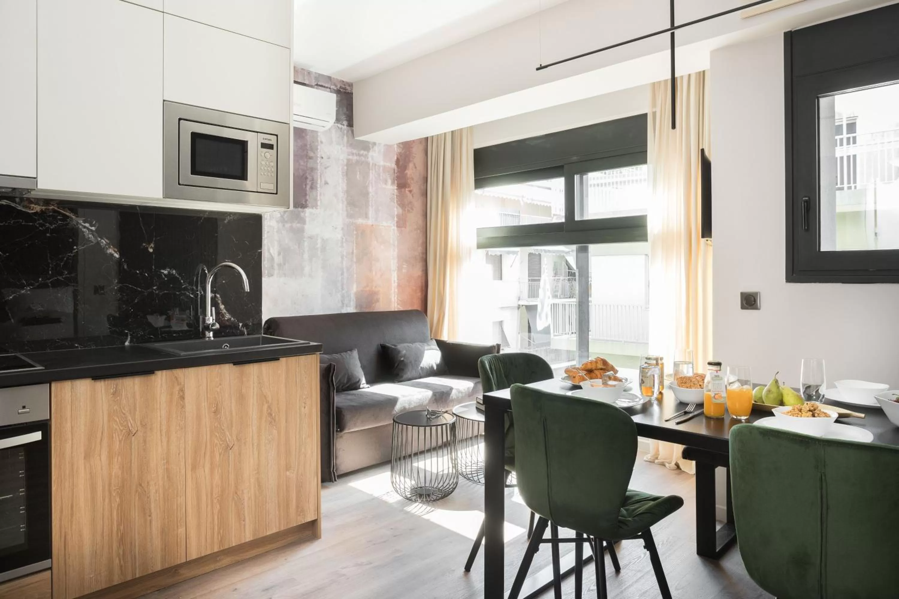 Kitchen or kitchenette in LUX&EASY Athens Downtown Apartments