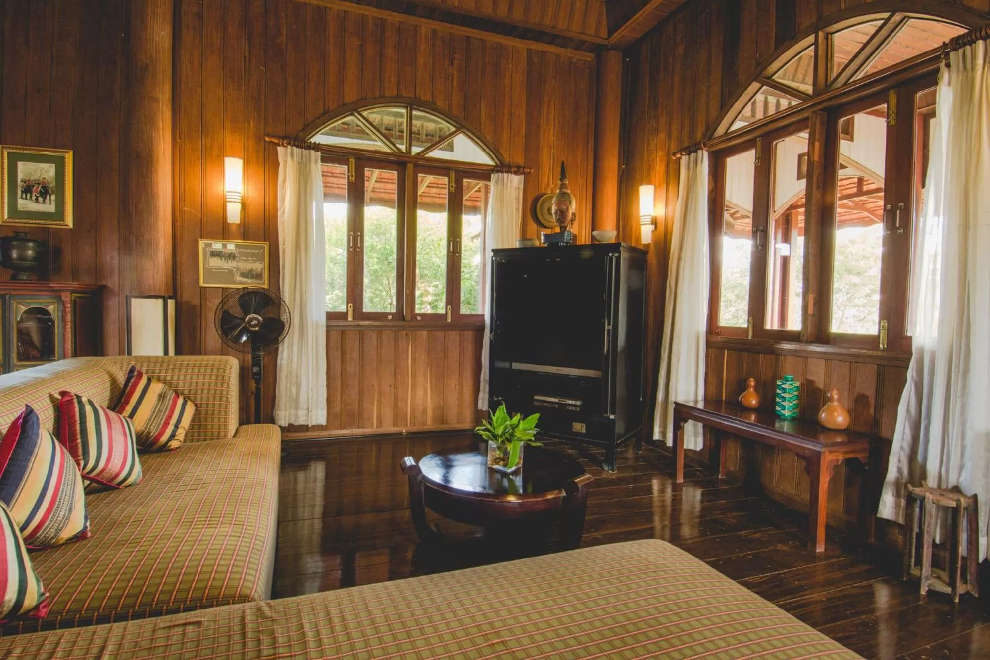 Living room in Terres Rouges Lodge