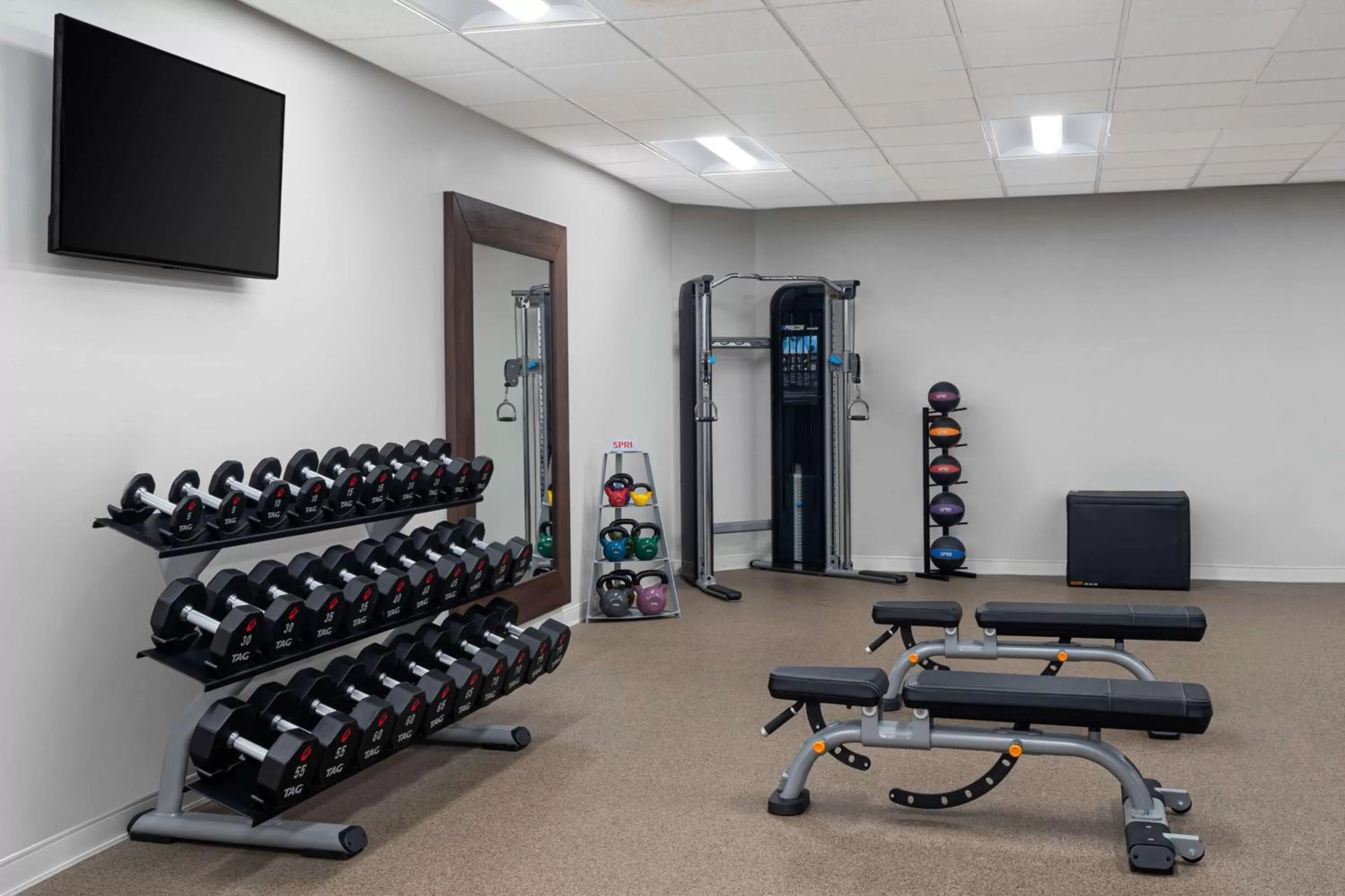 Fitness centre/facilities in Hilton Indianapolis Hotel & Suites