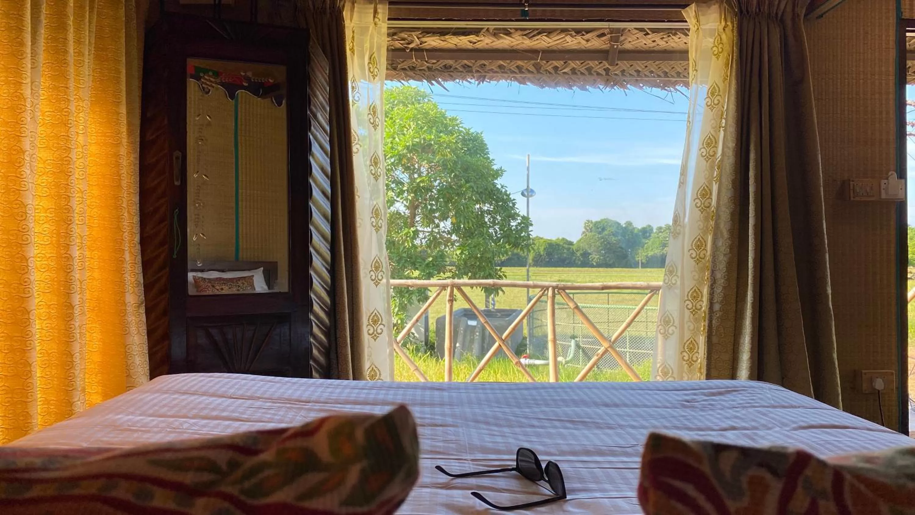 Bed in Marutham Village Resort