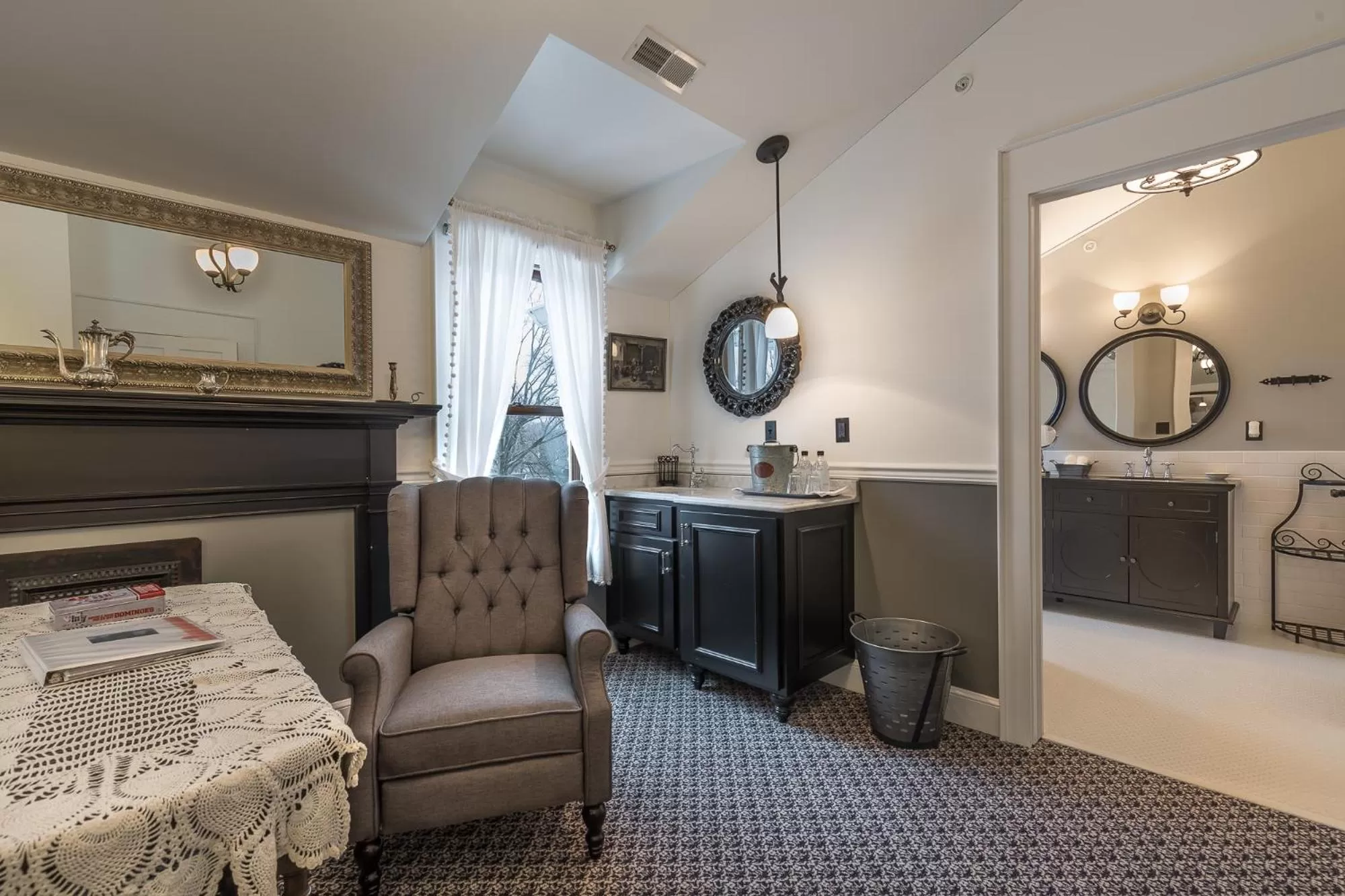 Seating area in Steele Mansion Inn & Gathering Hub