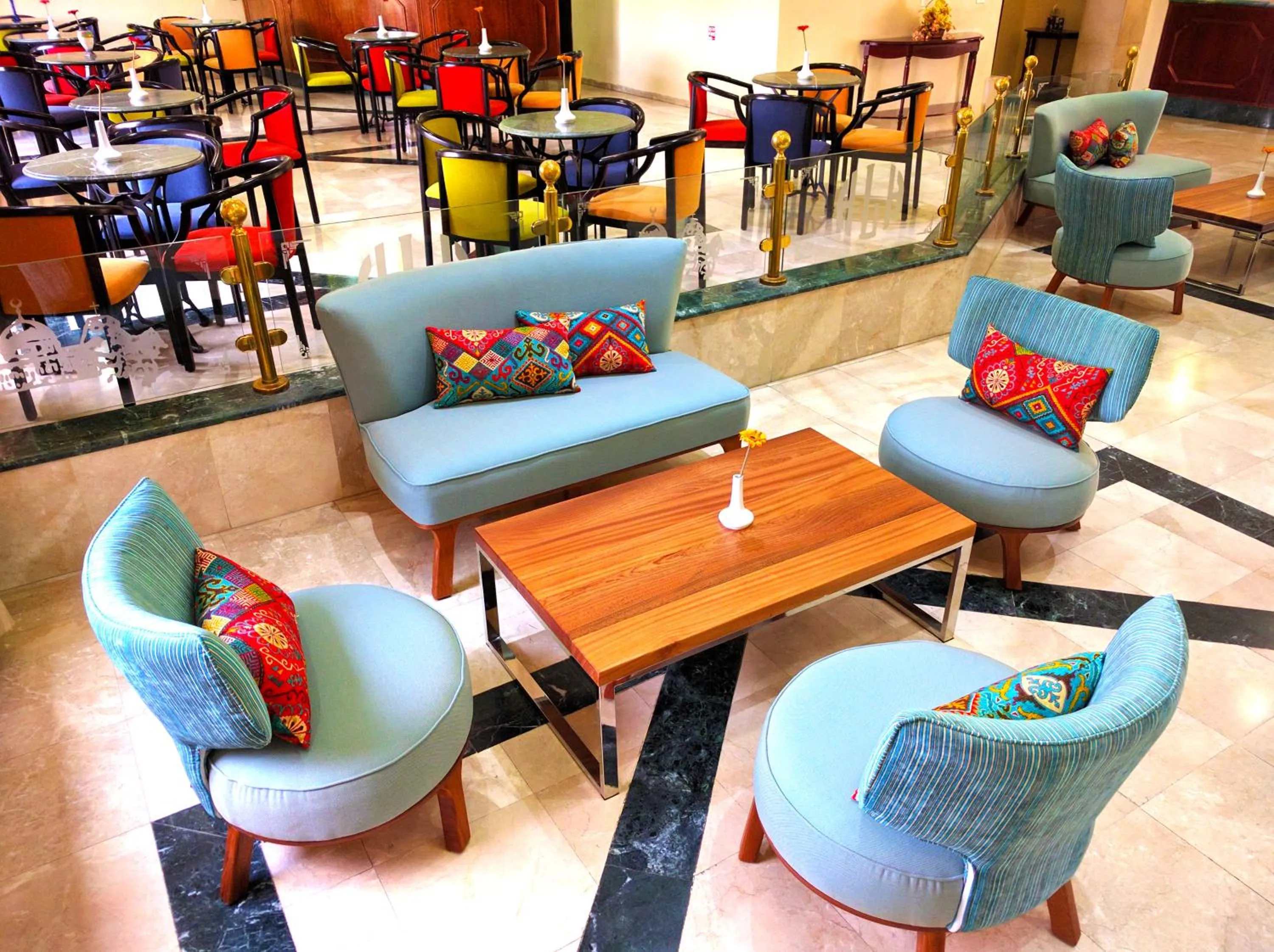 Seating area in Holy Land Hotel