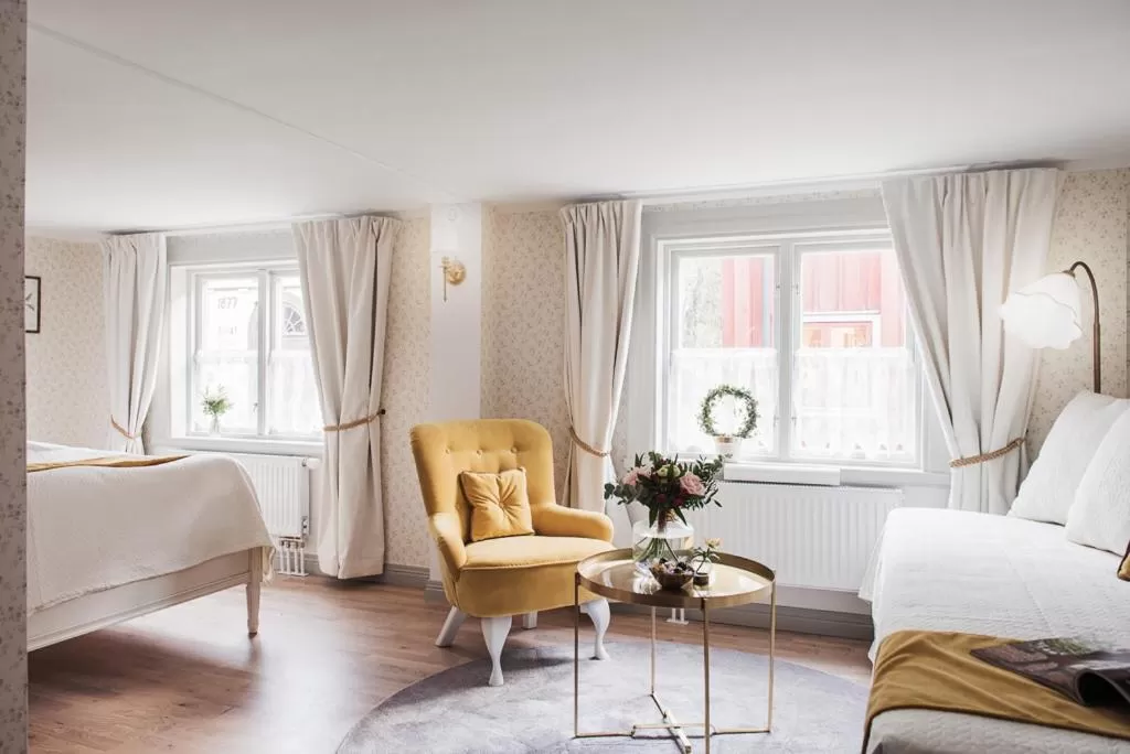 Bed in Hilma Winblads Bed & Breakfast