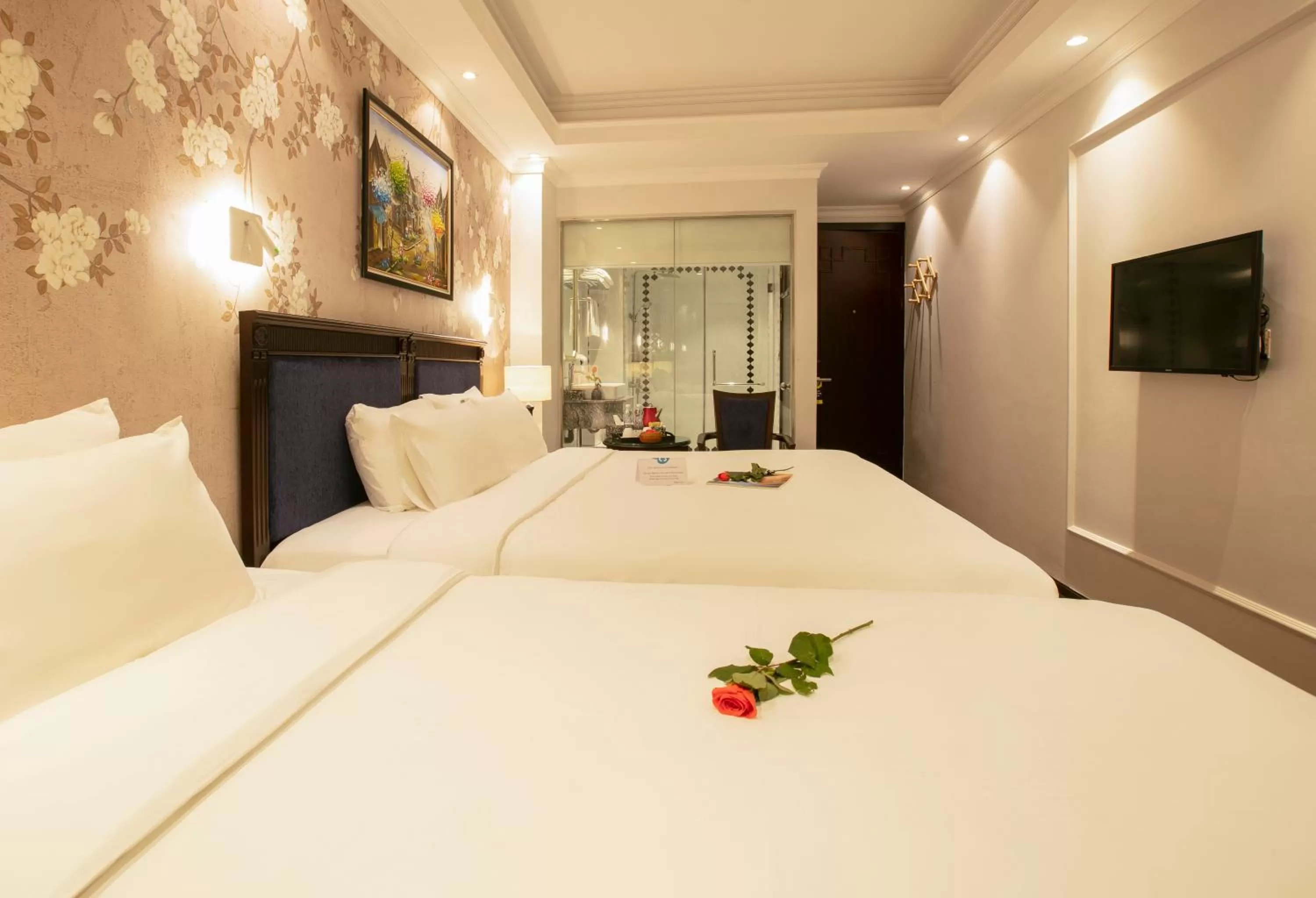 Bed in Golden Legend Boutique Hotel