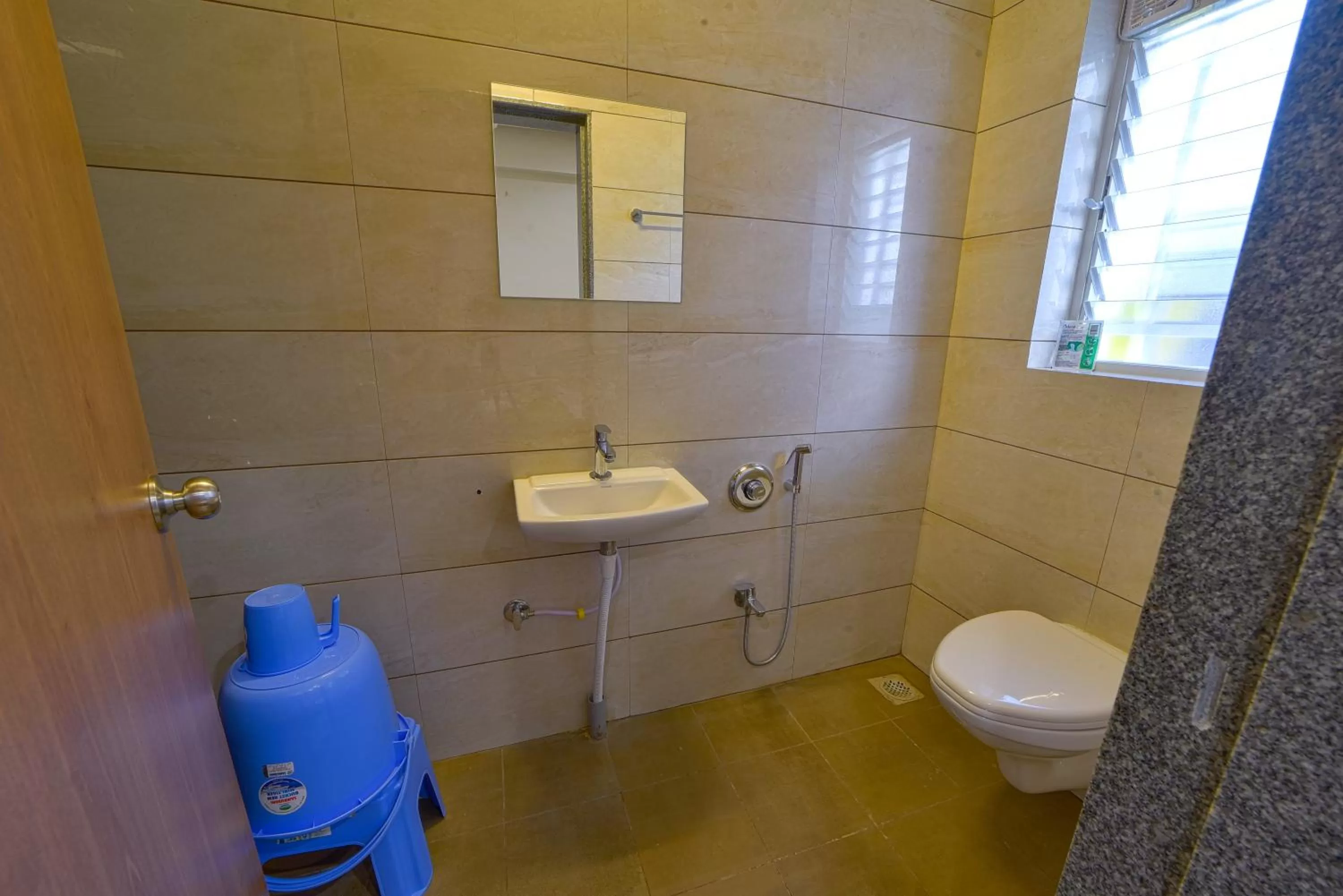 Toilet in Hotel TrushaDham Near to Mahalaxmi Temple Kolhapur