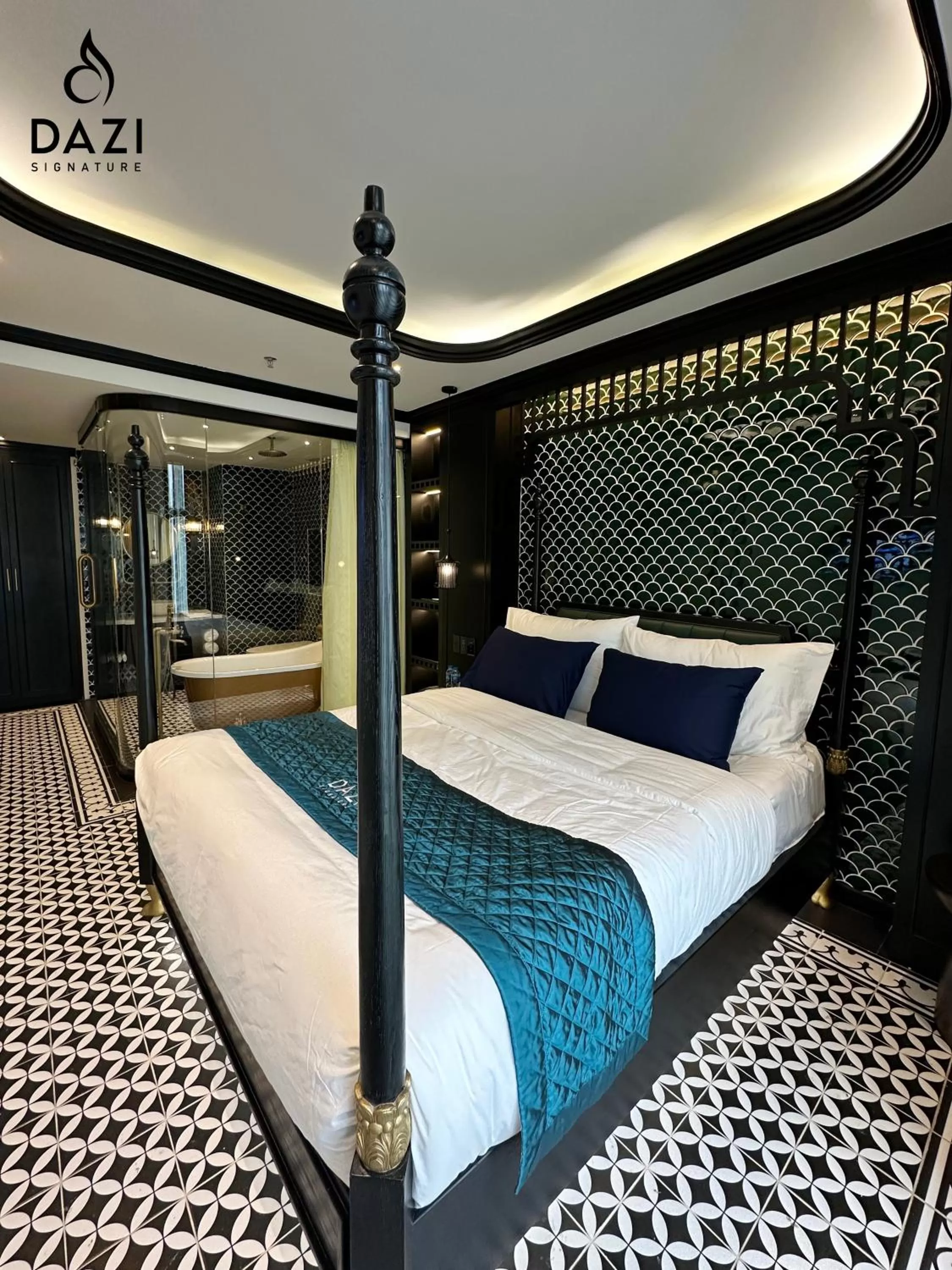 Photo of the whole room, Bed in Dazi Signature