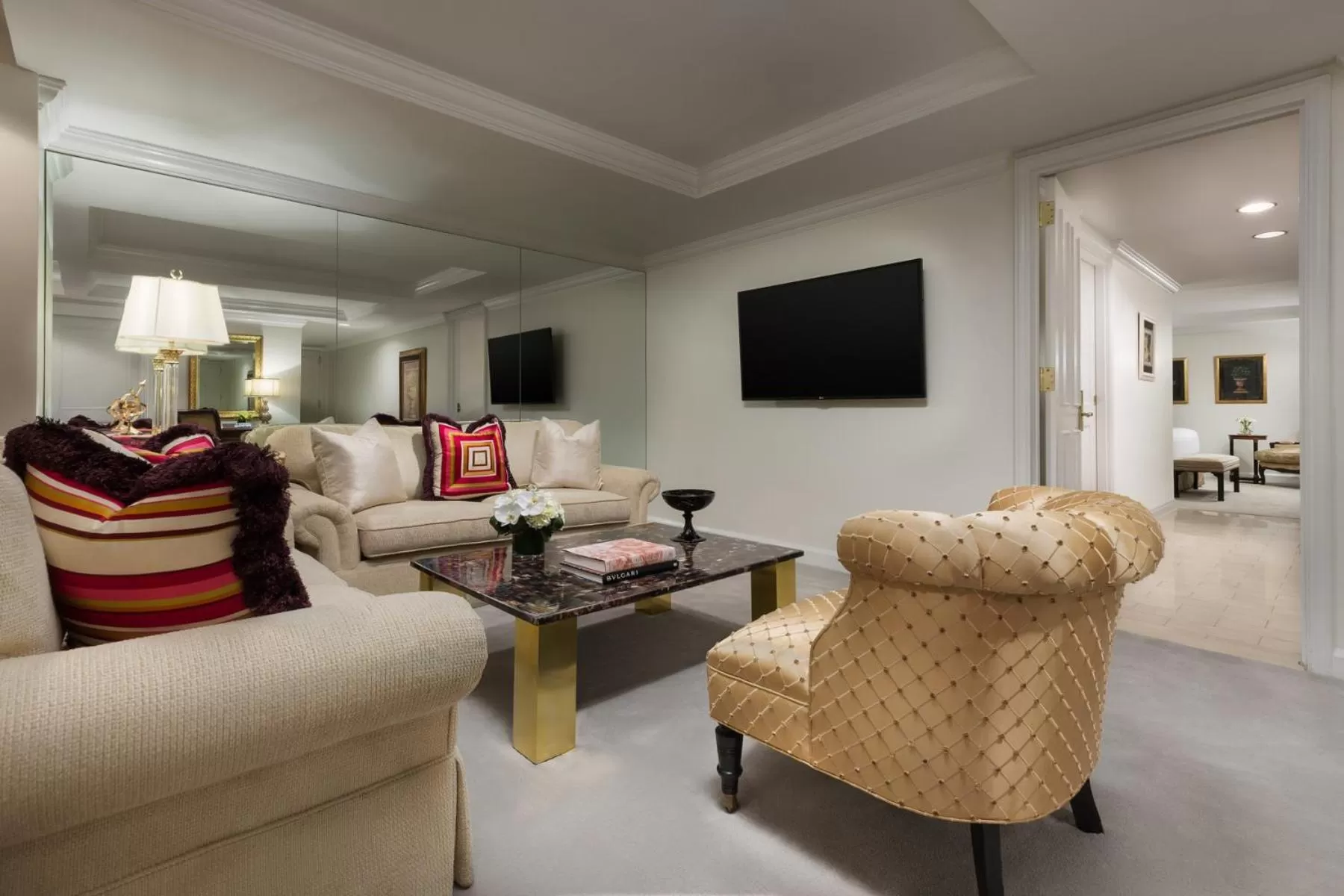 Living room in The Michelangelo New York