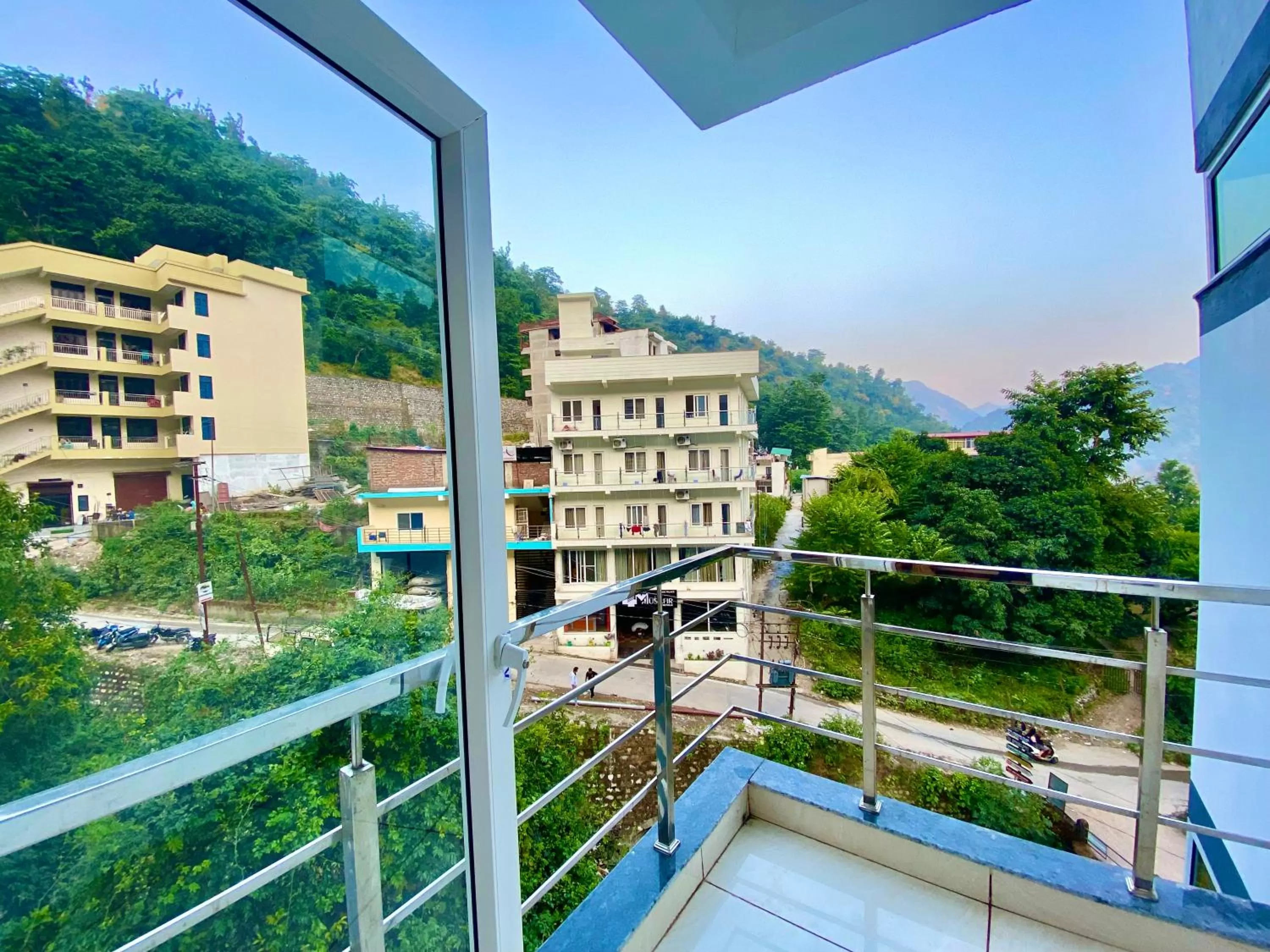 View (from property/room), Balcony/Terrace in Hotel Shiv Inn Near Secret Waterfall