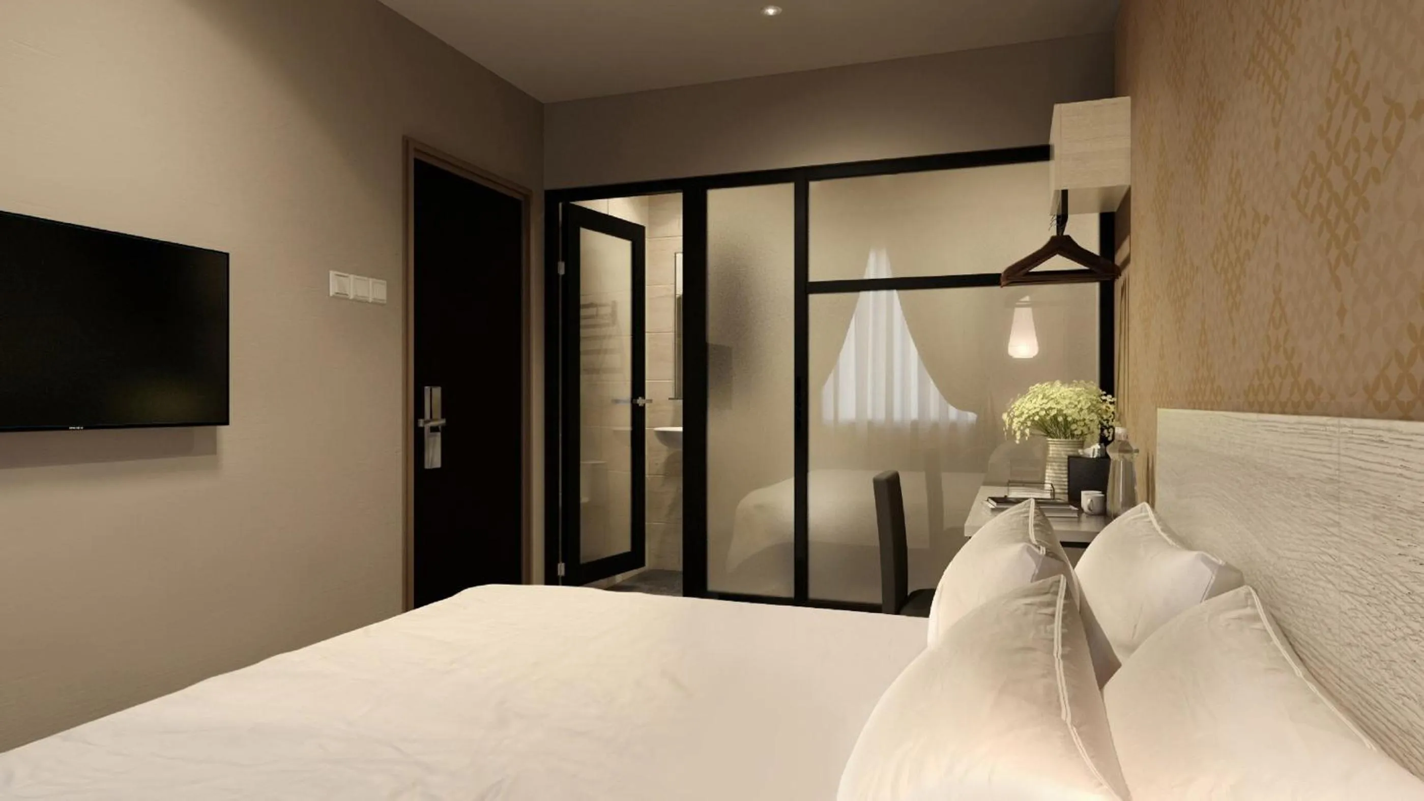 Bedroom, Bed in The Square Hotel