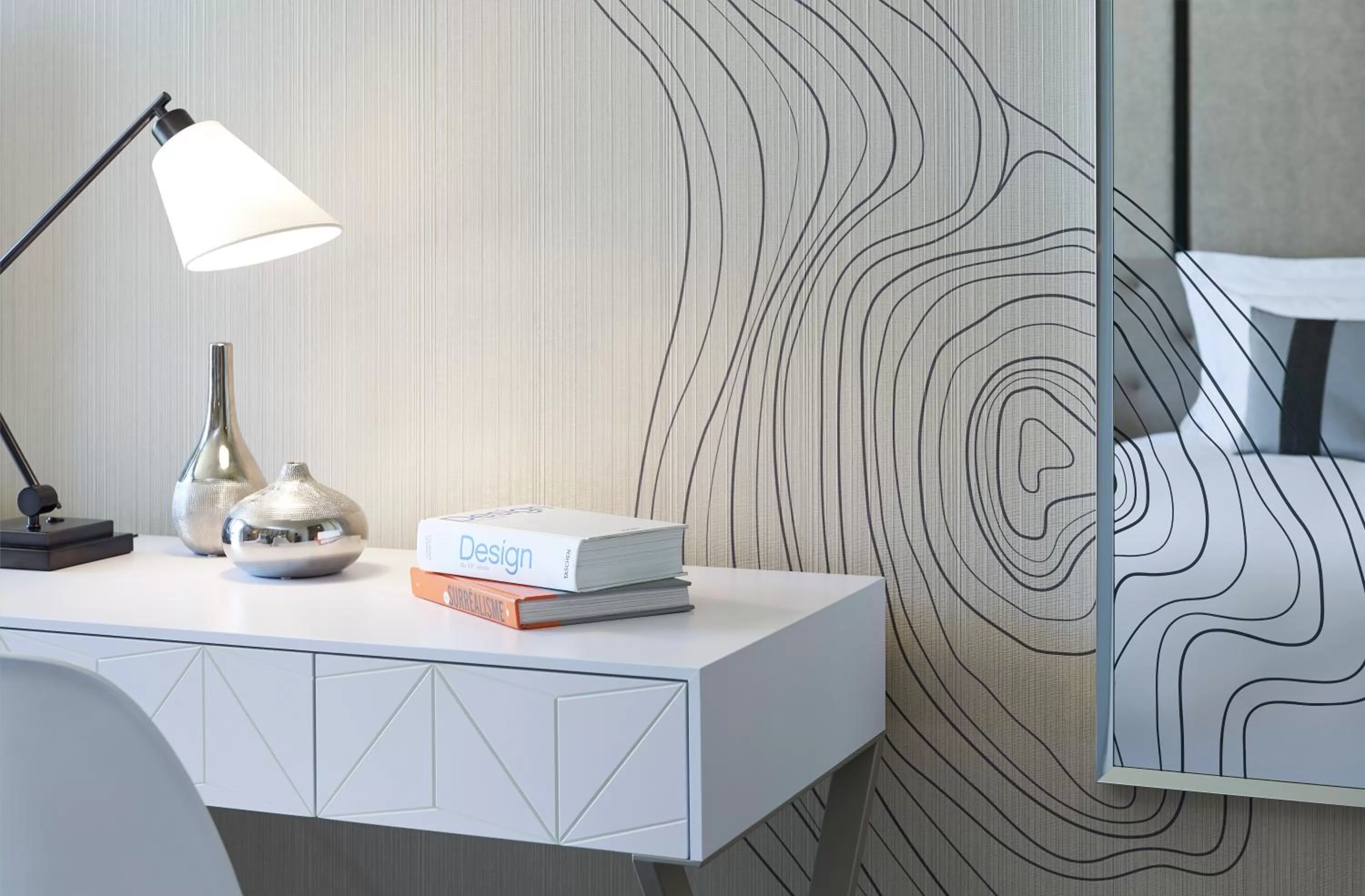 Decorative detail, Bed in Renaissance Paris La Defense Hotel