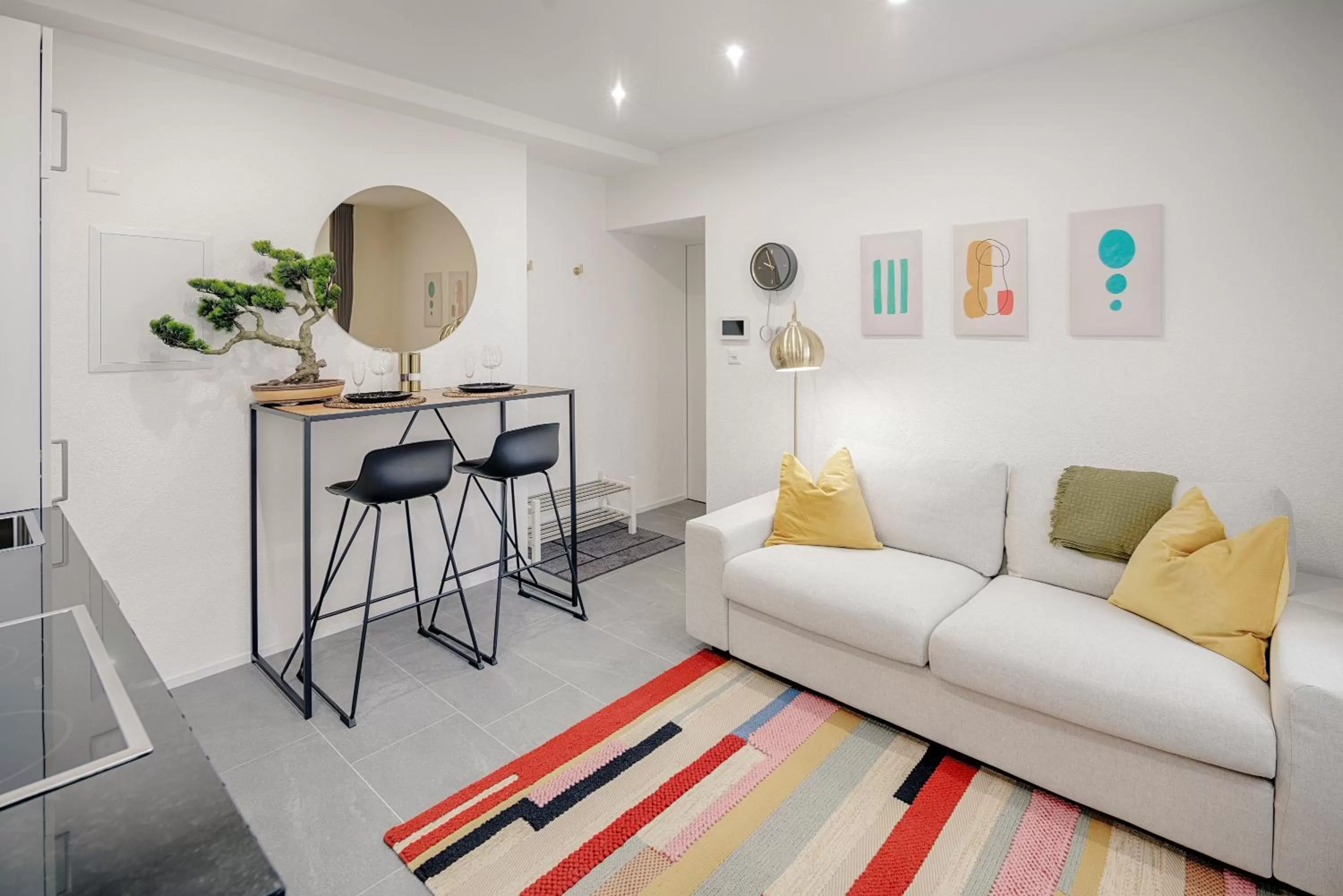 Living room in VISIMO Apartments St Georgen-Strasse St Gallen - Design City Nature