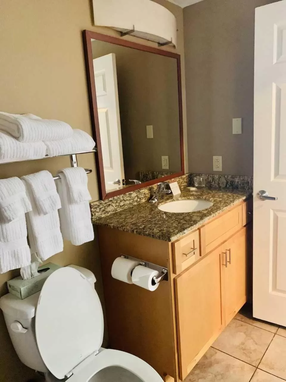 Bathroom in Candlewood Suites Harrisburg I-81 Hershey Area by IHG