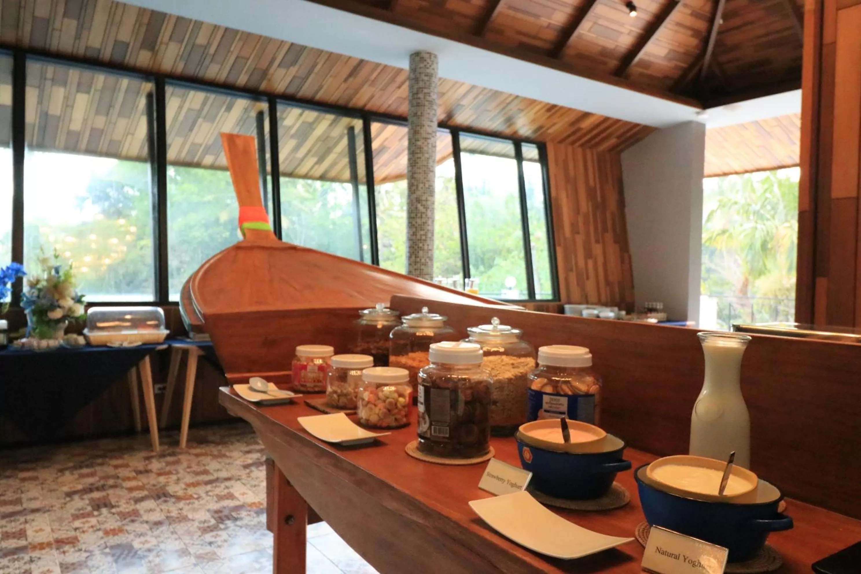 Buffet breakfast in The Scene Cliff View Villas