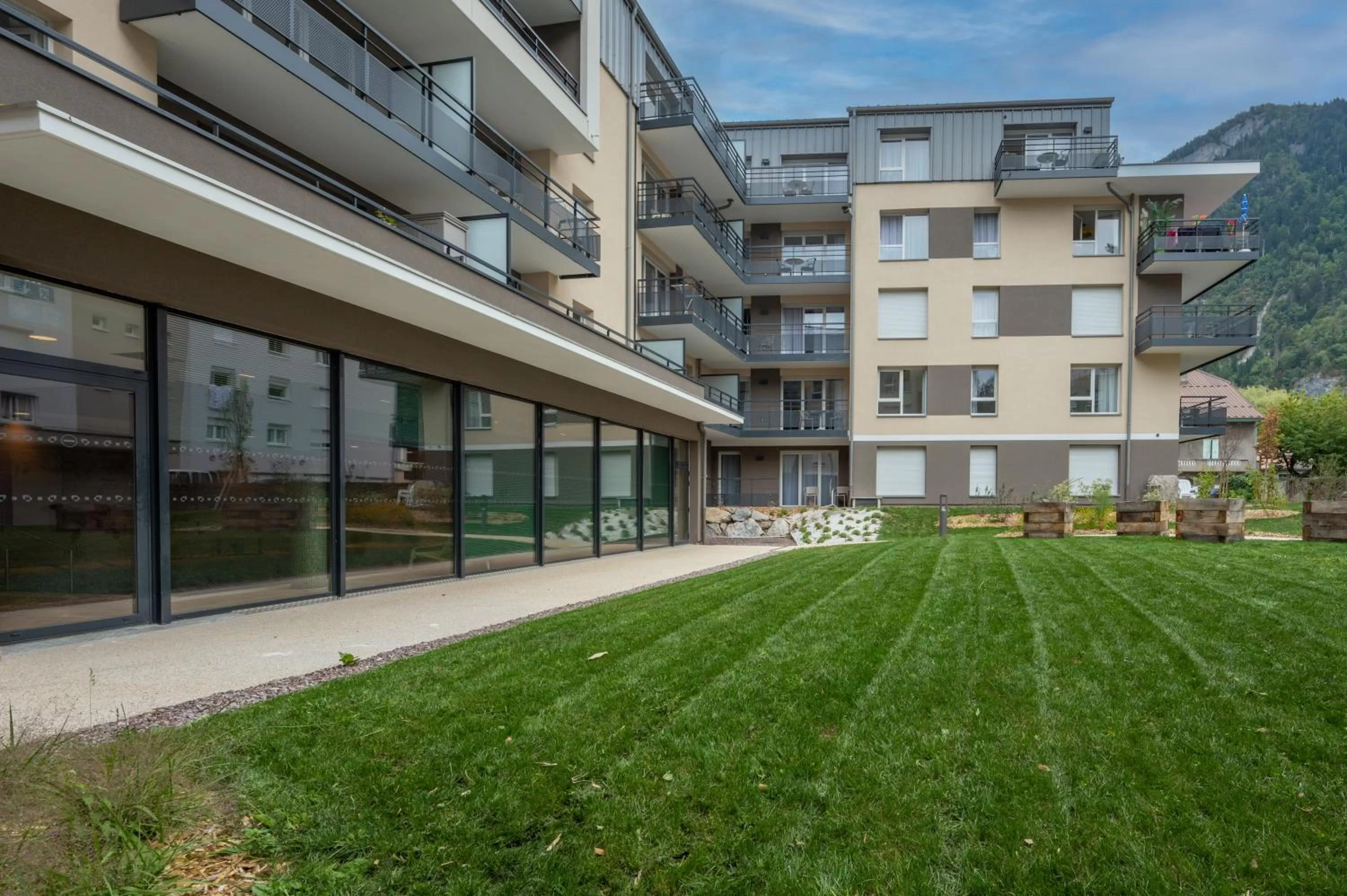 Garden view in DOMITYS L'HOROLOGIA