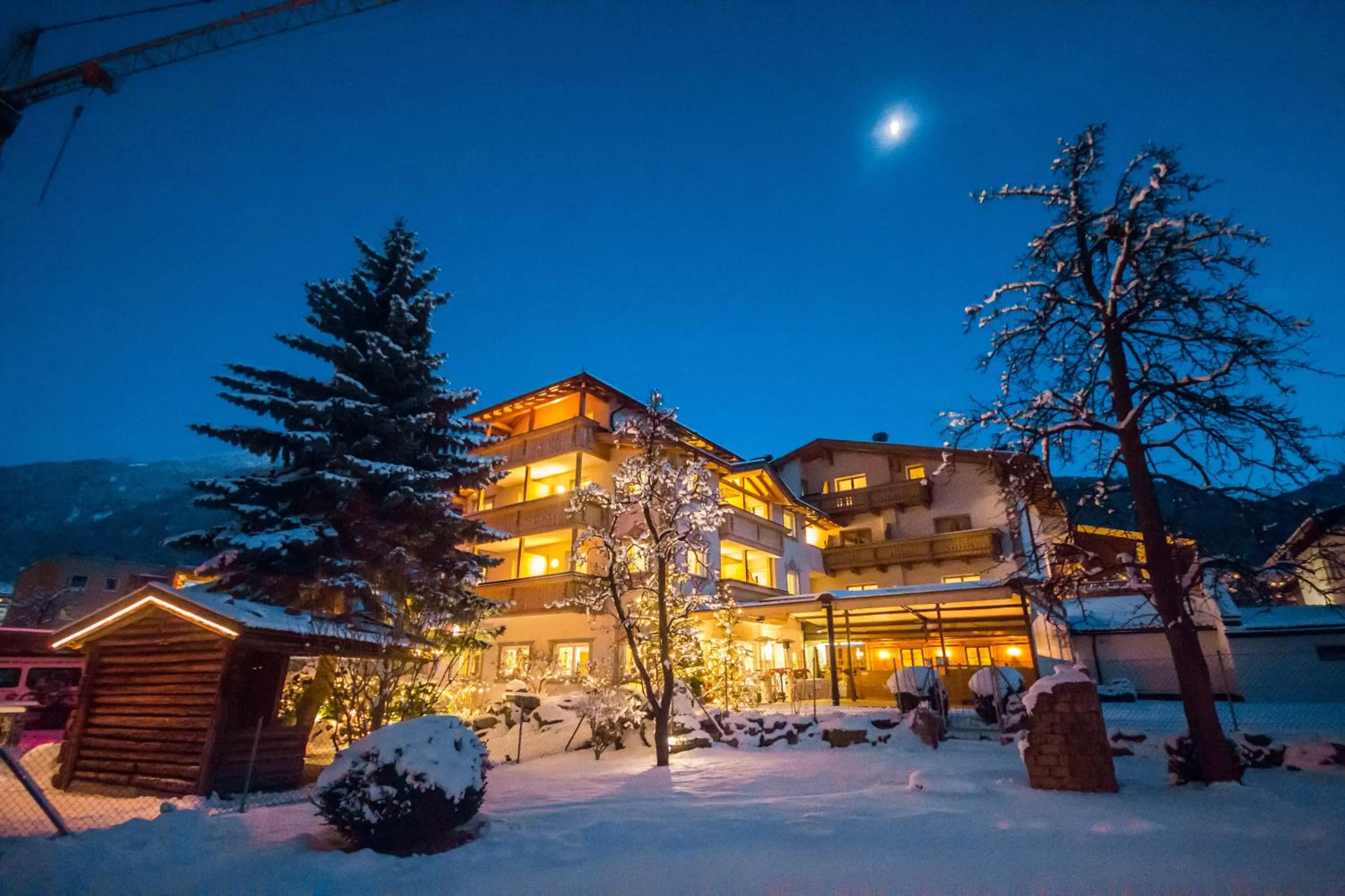 Property building, Winter in Hotel Enzian