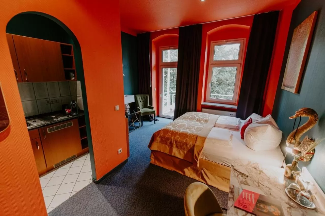 Bed in Boutique Hotel Rothenburger Hof