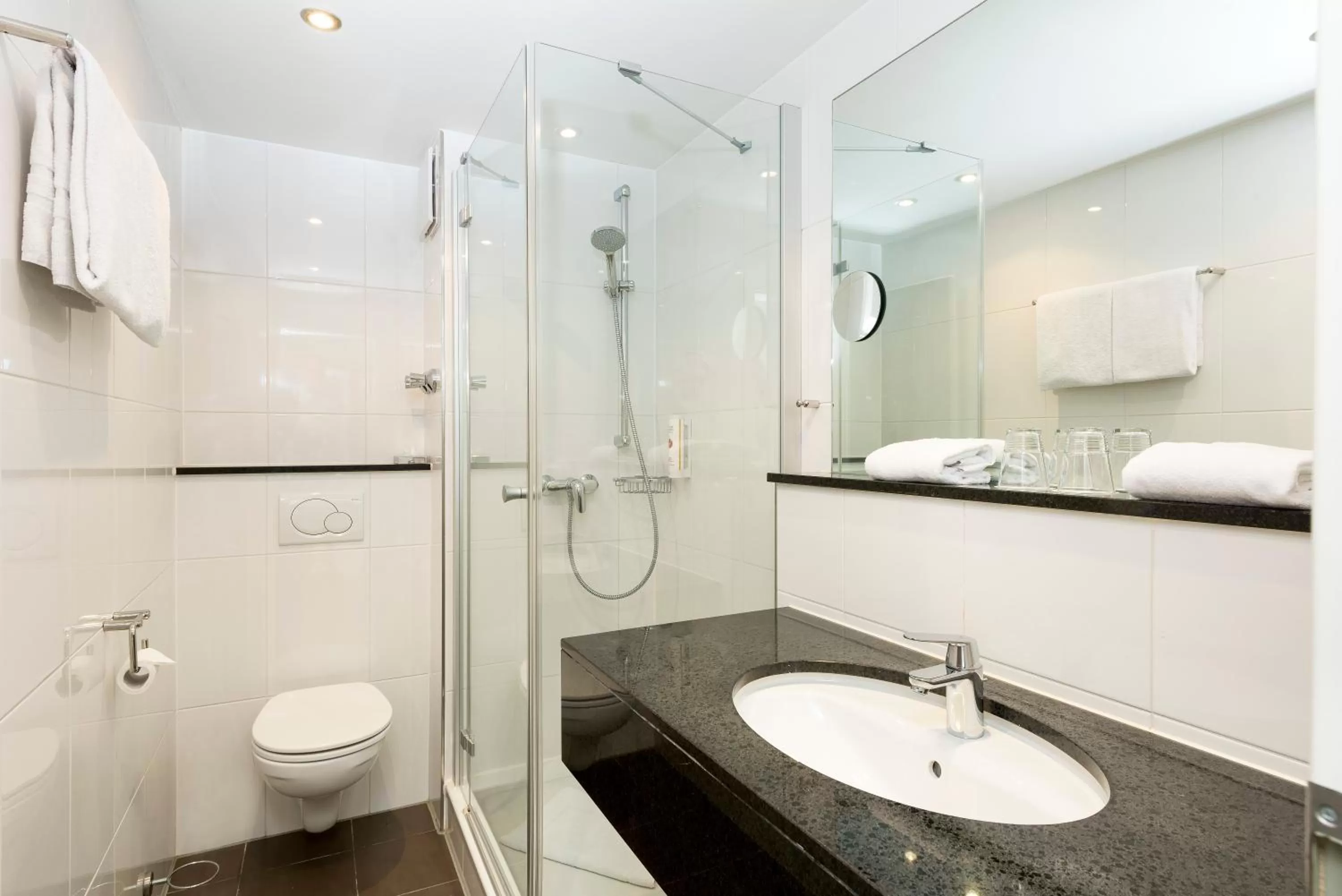 Shower in Ramada by Wyndham München Airport