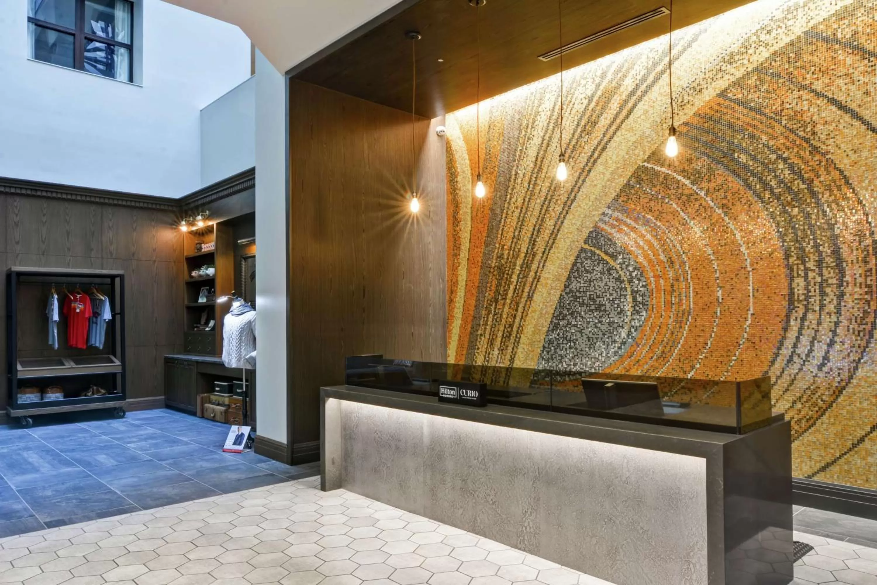 Lobby or reception in The Cincinnatian Curio Collection by Hilton