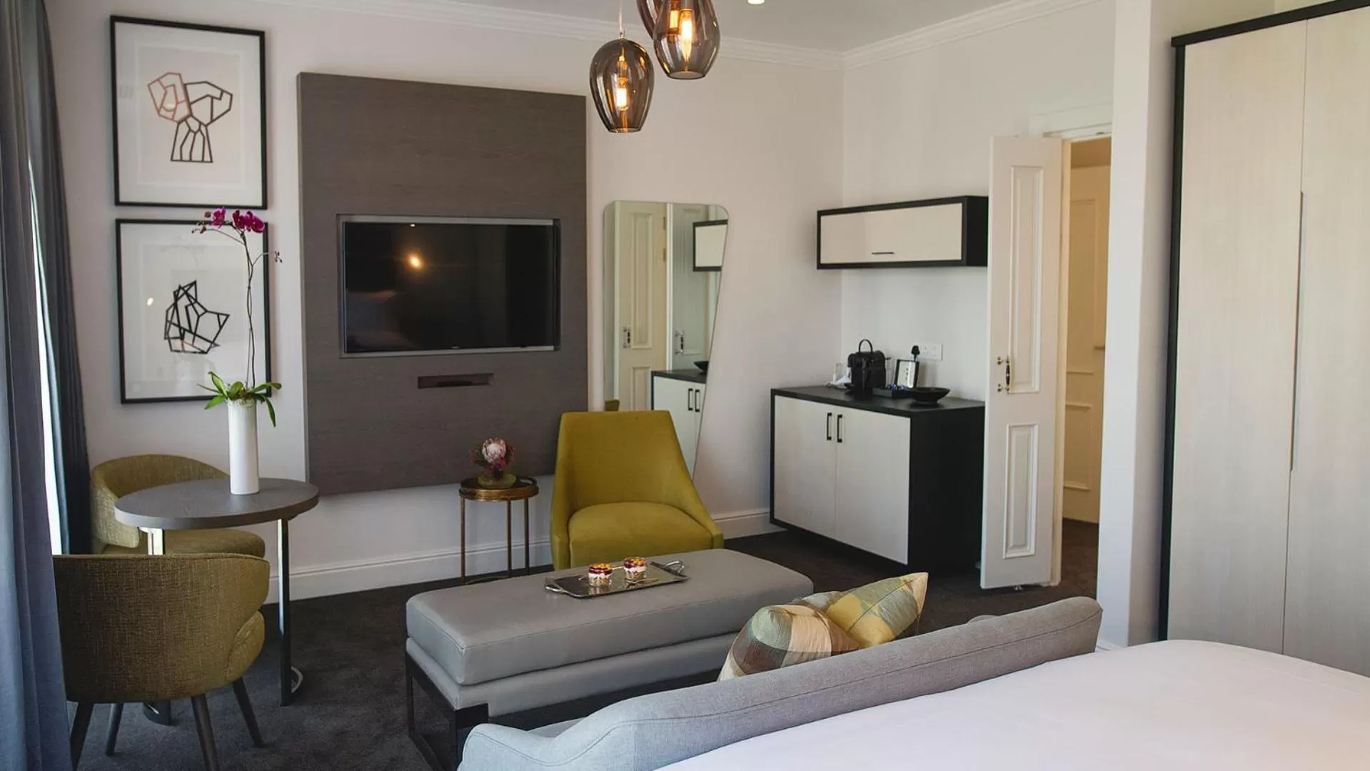 Bed in The Manor House at the Queen Victoria Hotel by NEWMARK