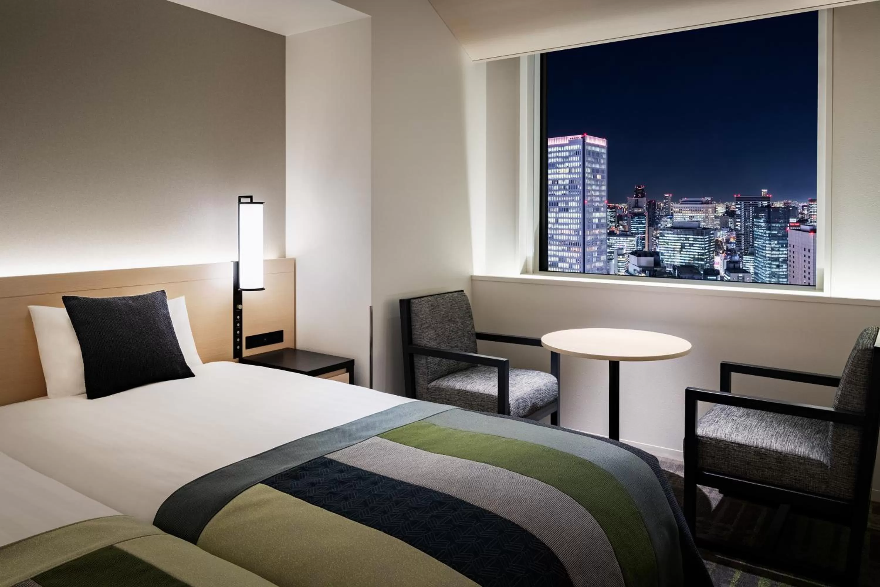 View (from property/room), Bed in Hotel Hankyu RESPIRE OSAKA