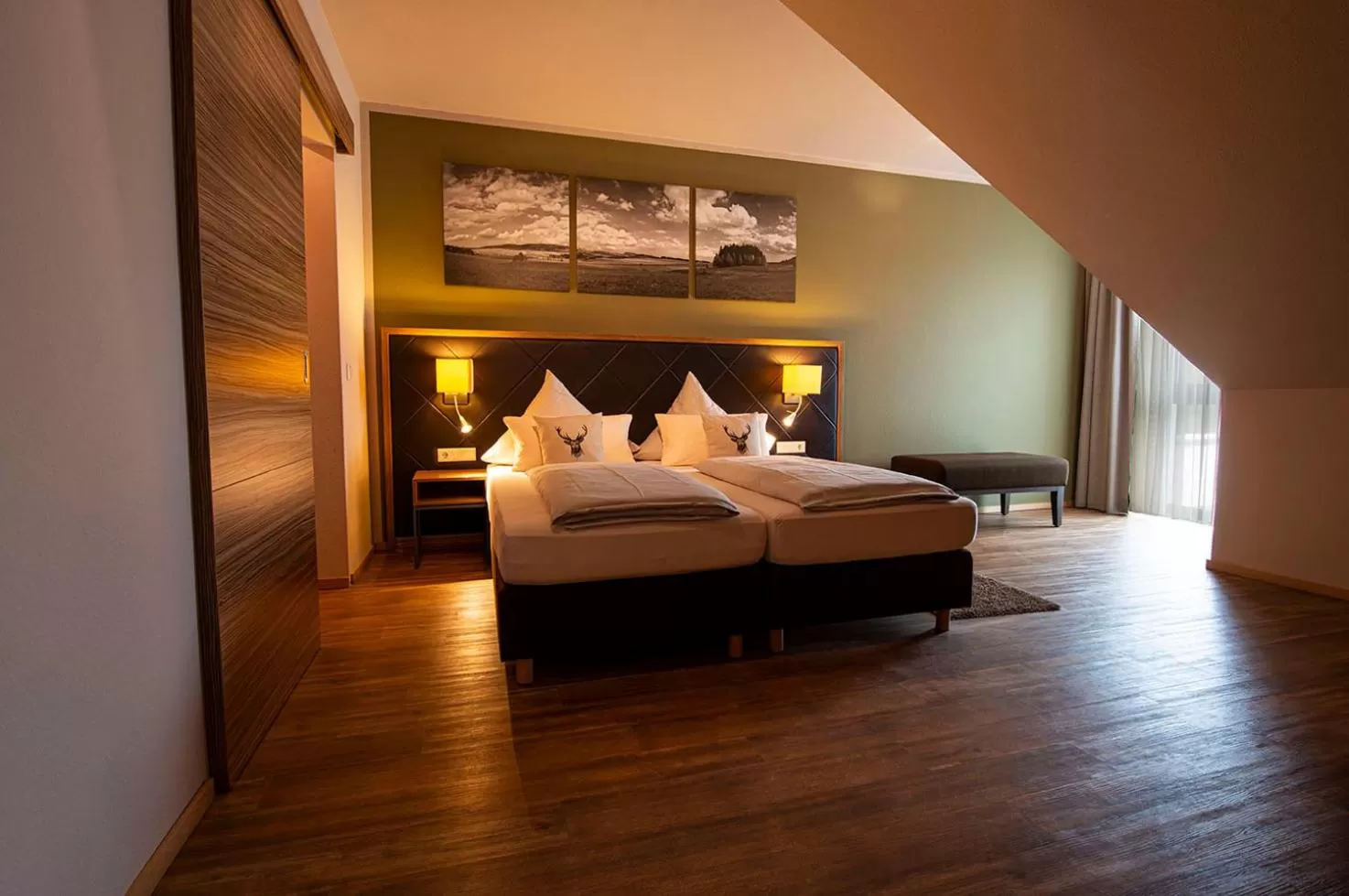 Bed in Müller´s Landhotel