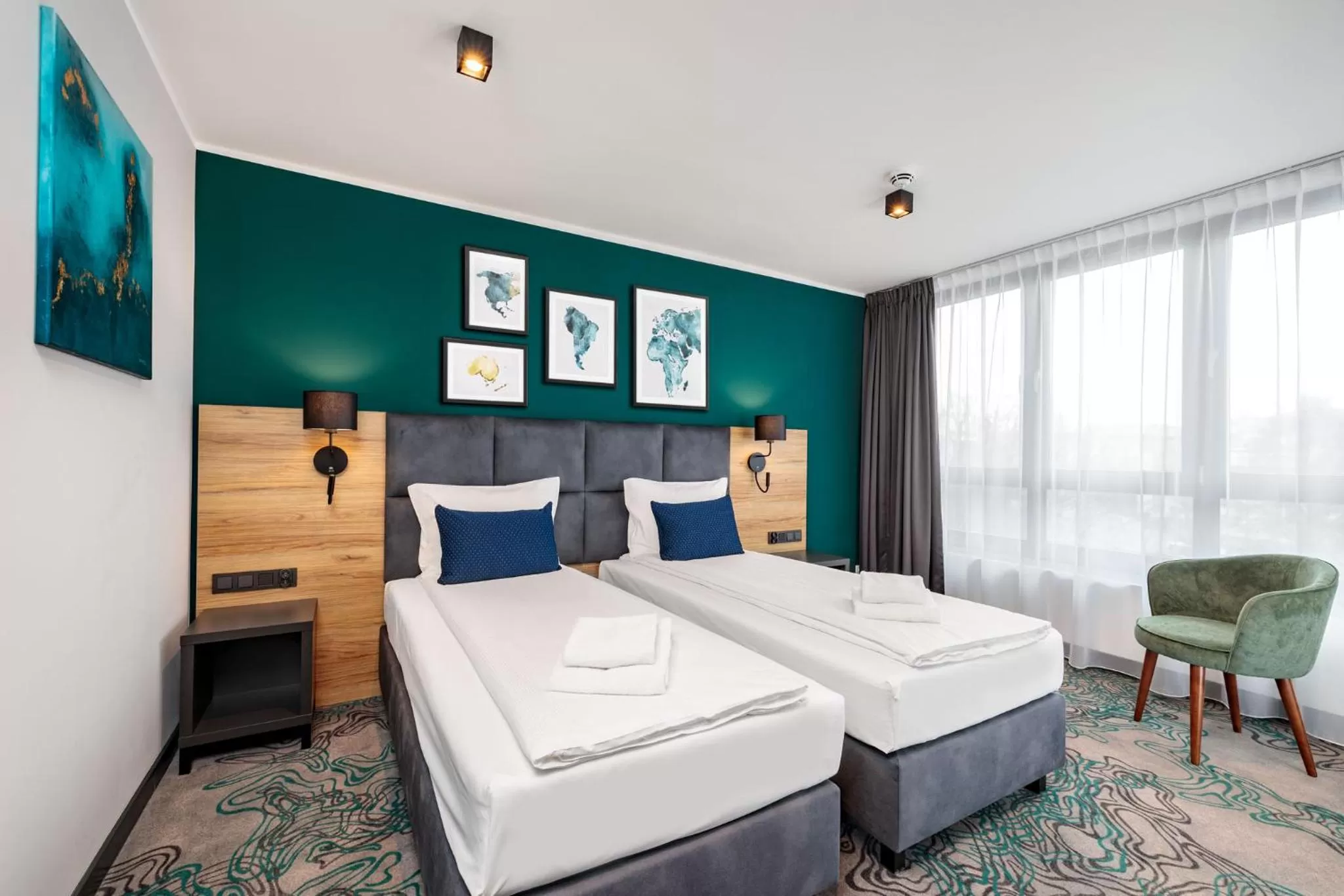 Bed in Hotel Kyriad Stargard