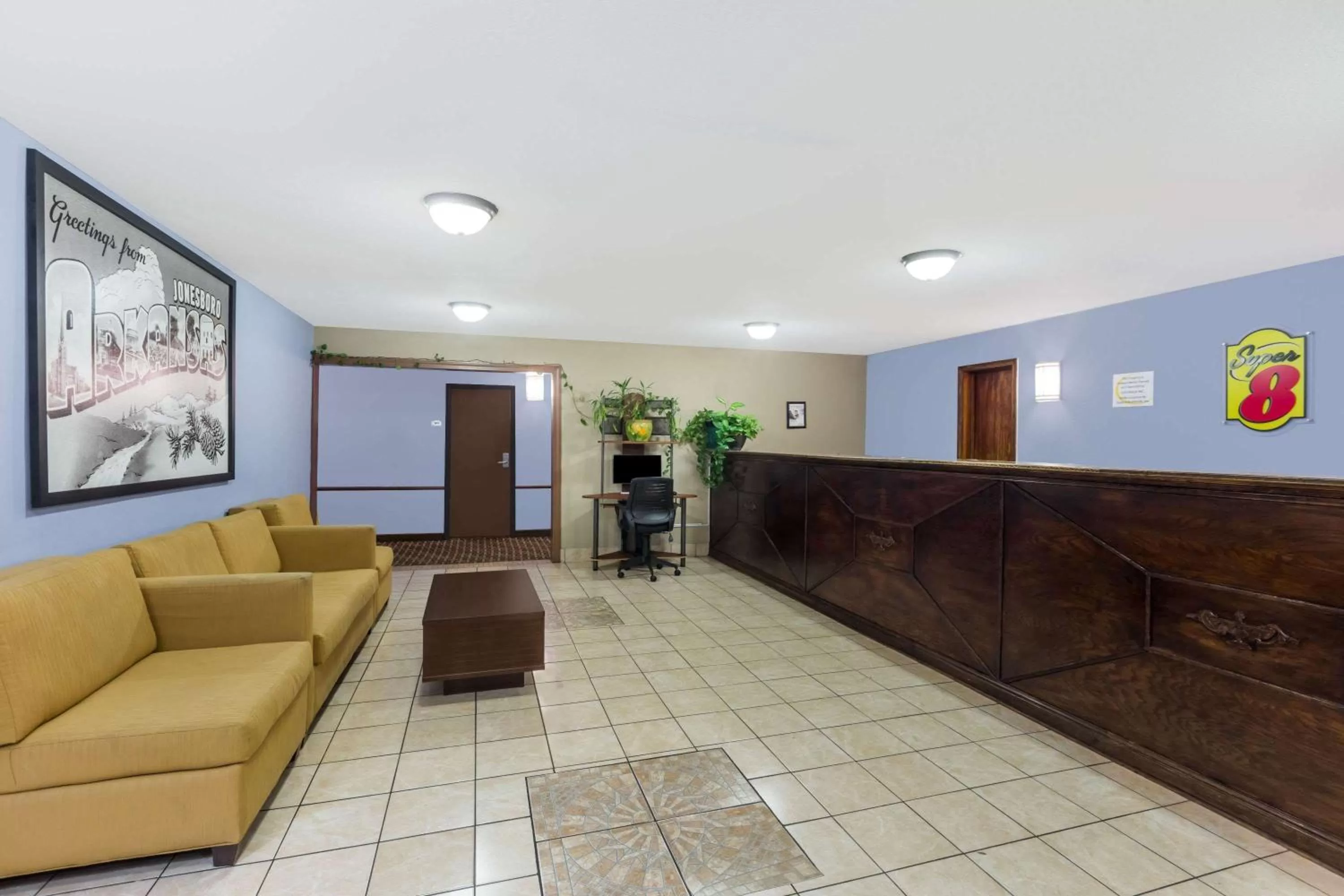 Lobby or reception in Super 8 by Wyndham Jonesboro