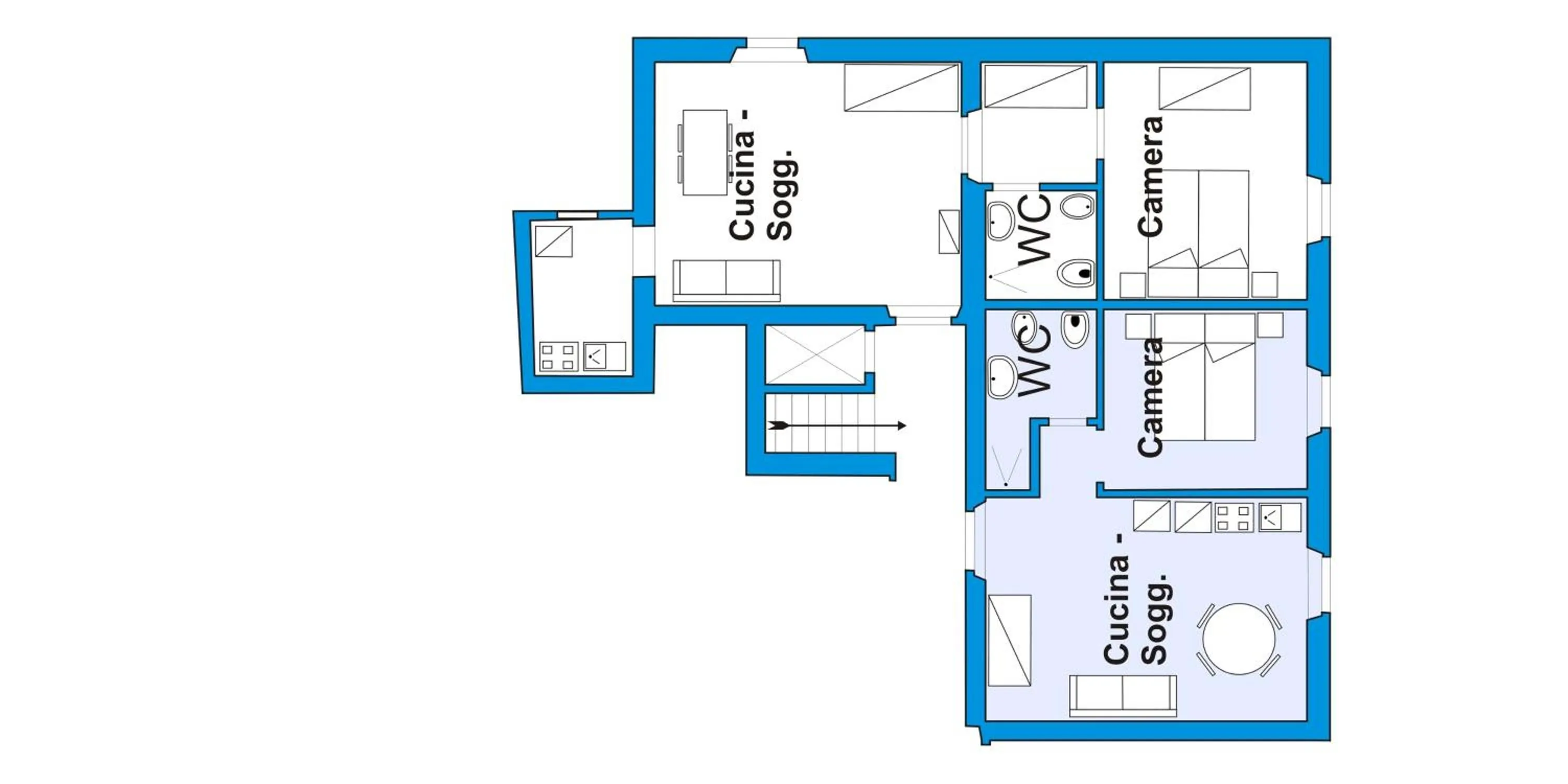 Floor plan in Residence Casprini da Omero