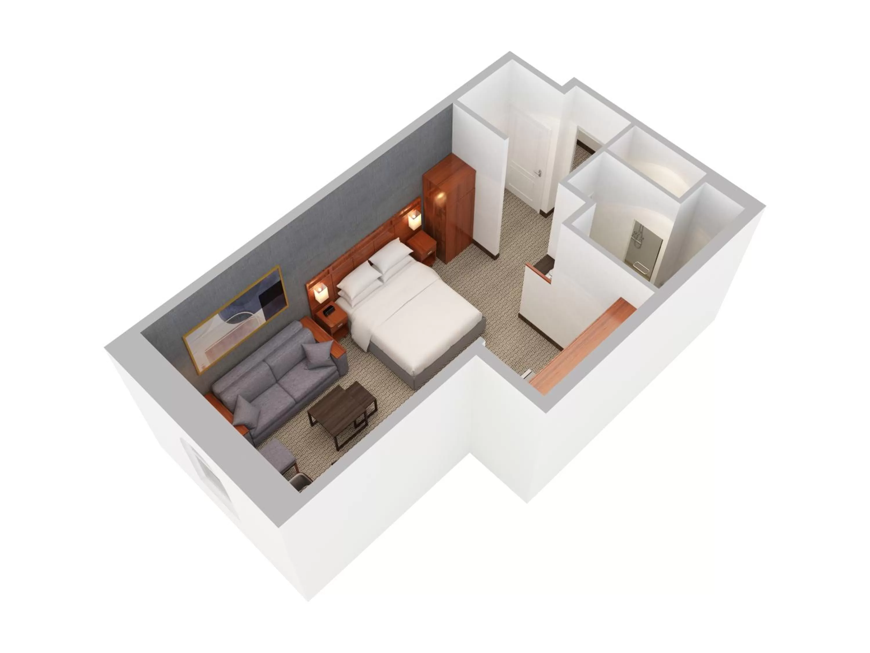 Floor plan, Bed in Courtyard by Marriott Waterloo St. Jacobs