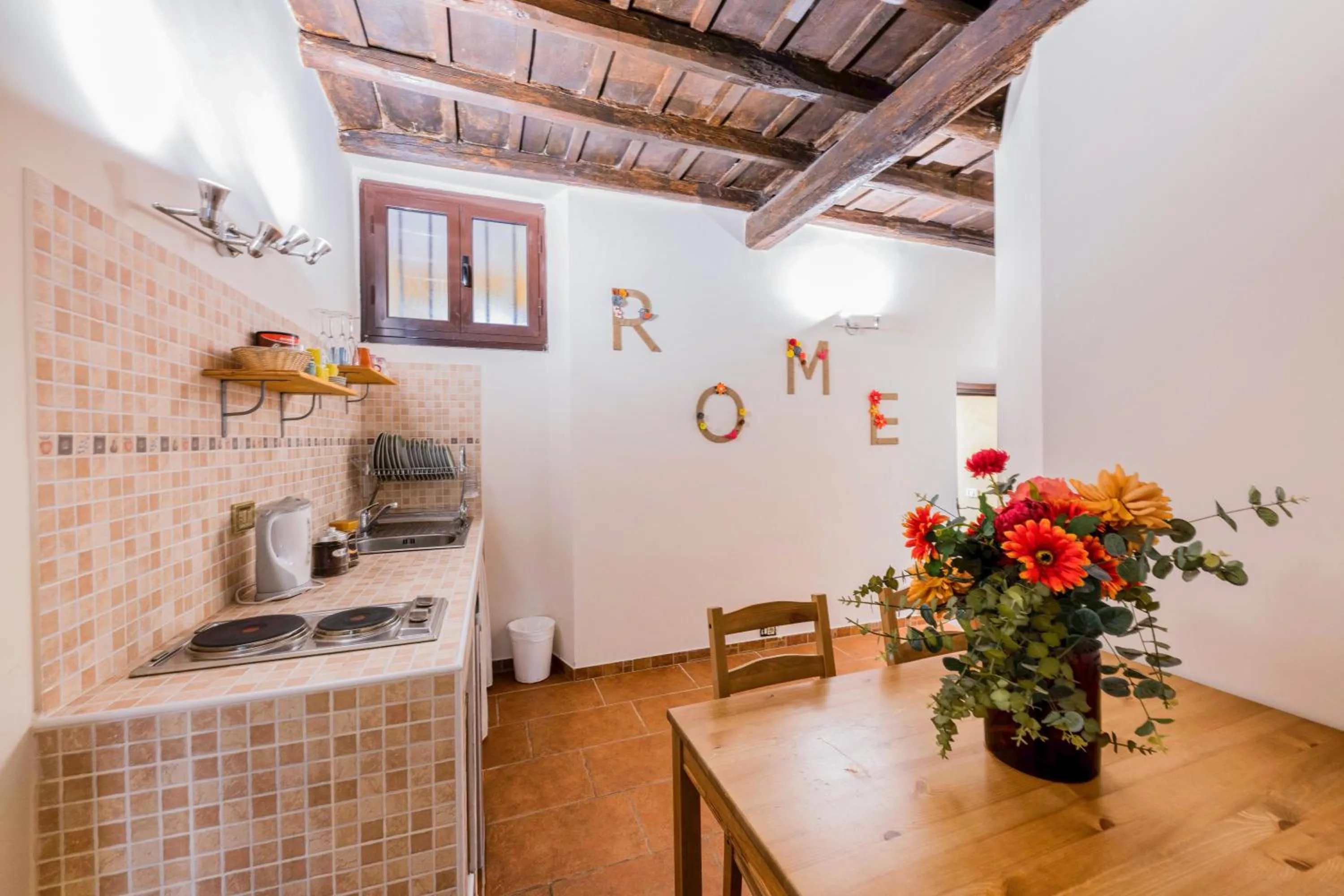 Kitchen or kitchenette in Hotel Anfiteatro Flavio