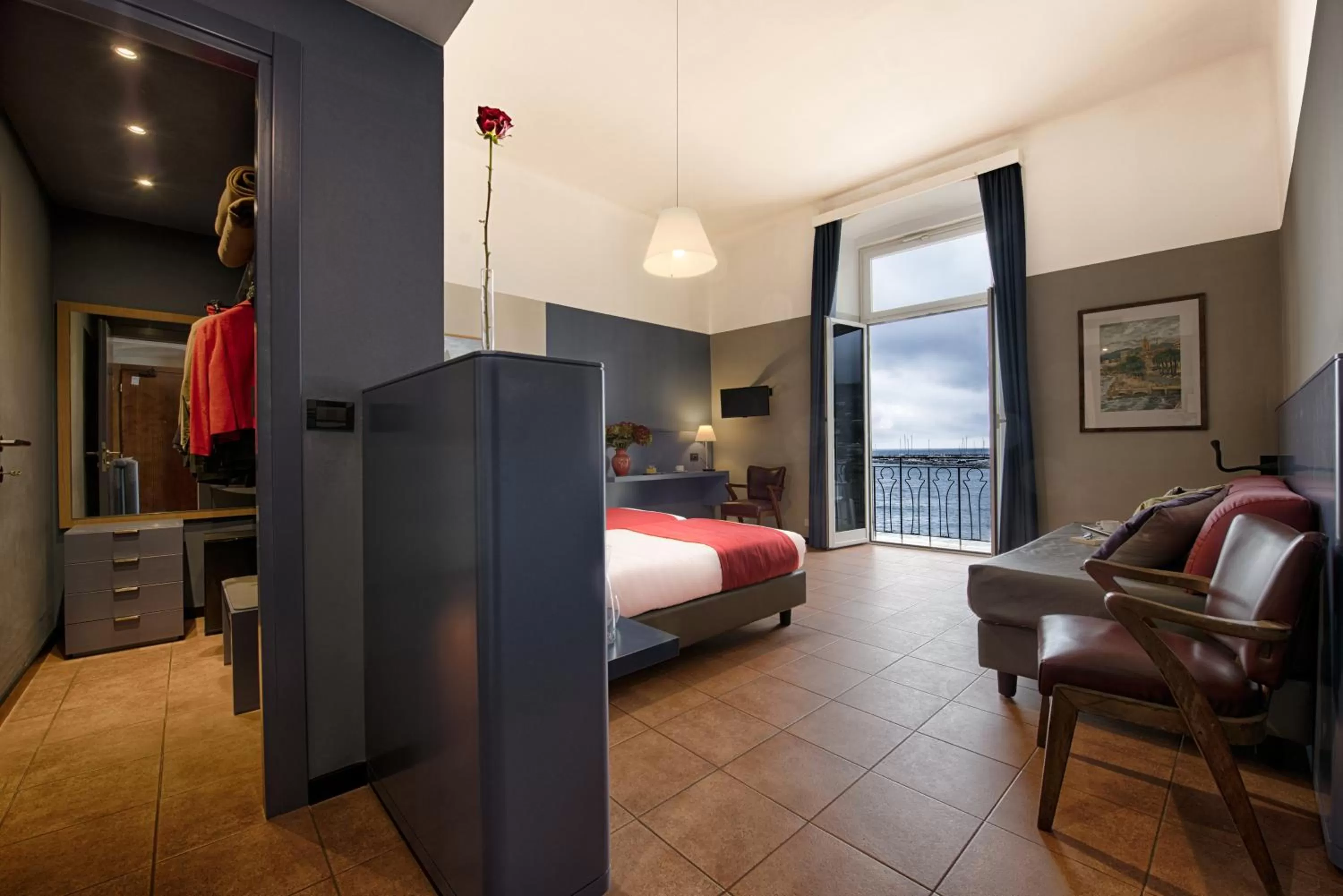 Photo of the whole room, Bed in Hotel Italia e Lido Rapallo