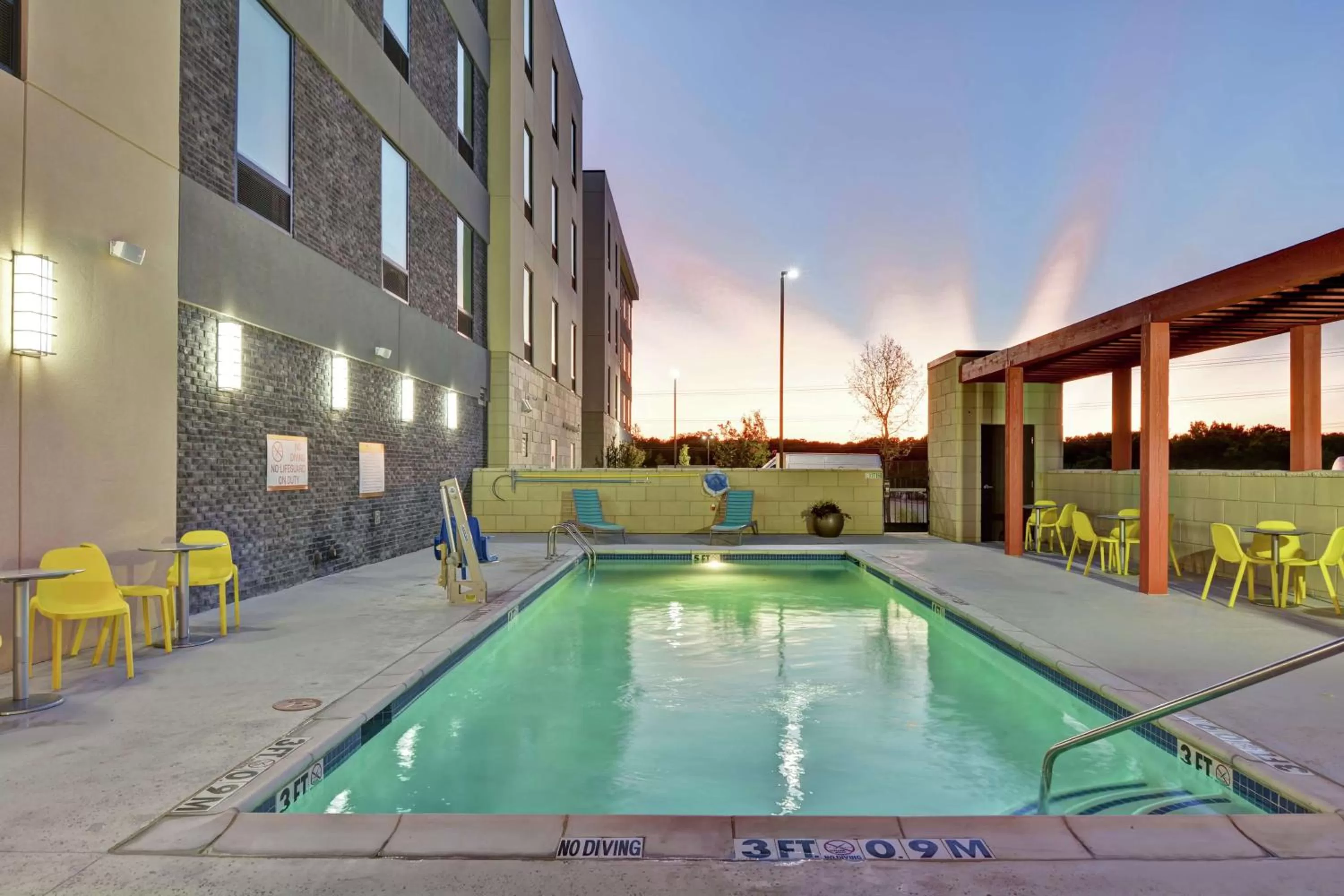 Pool view in Home2 Suites By Hilton McKinney