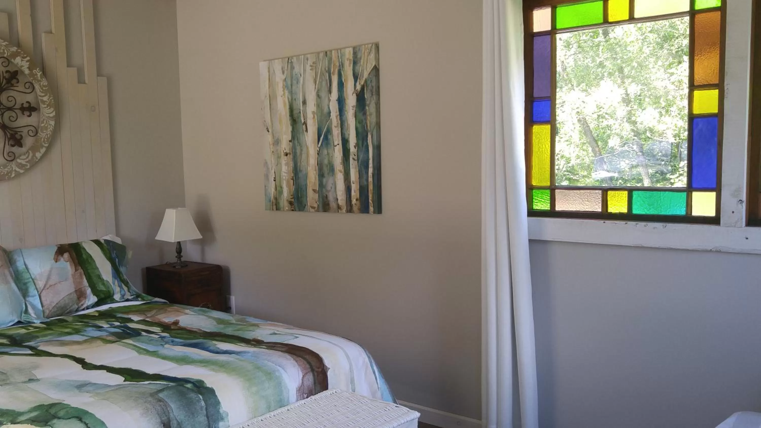 Decorative detail, Bed in Domaine de la Baie, Les Suites