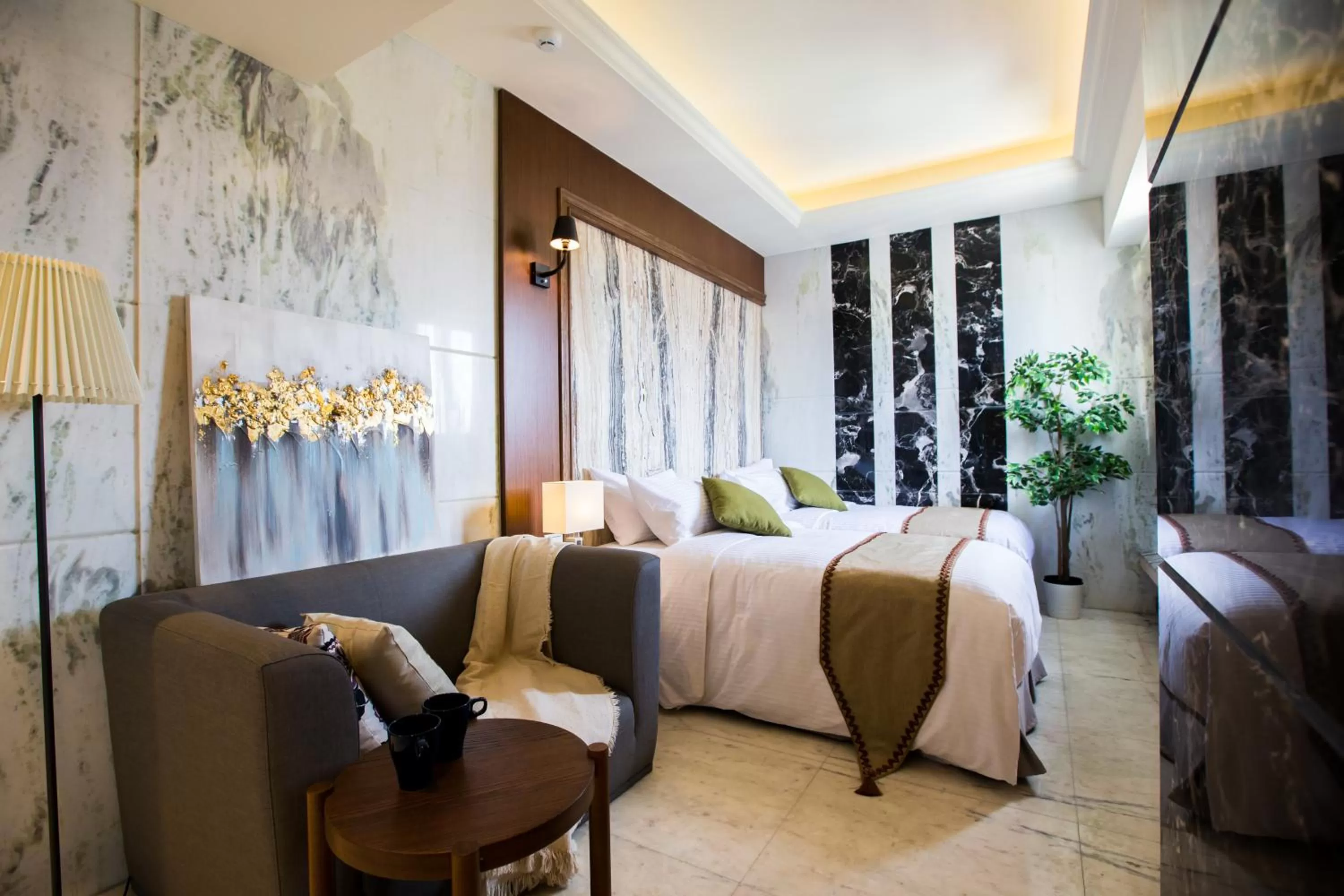 Bed in Hotel Maple Taiwan Boulevard