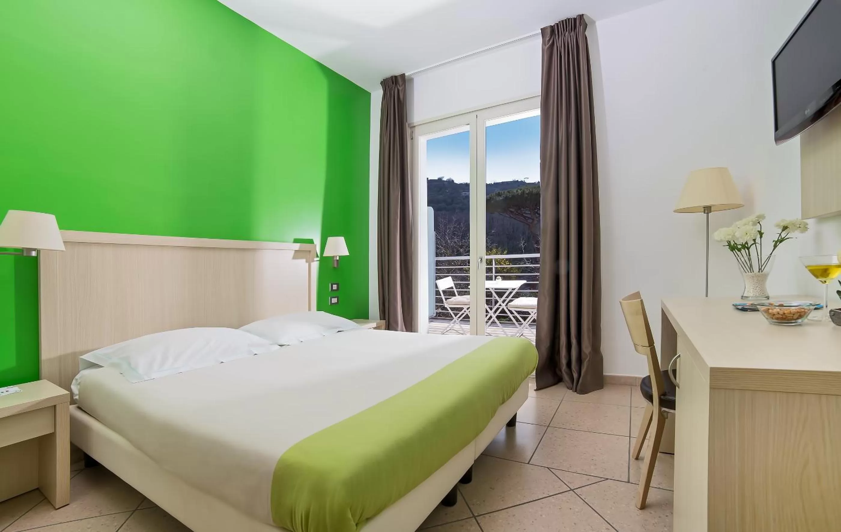 Bedroom, Bed in De Maria House