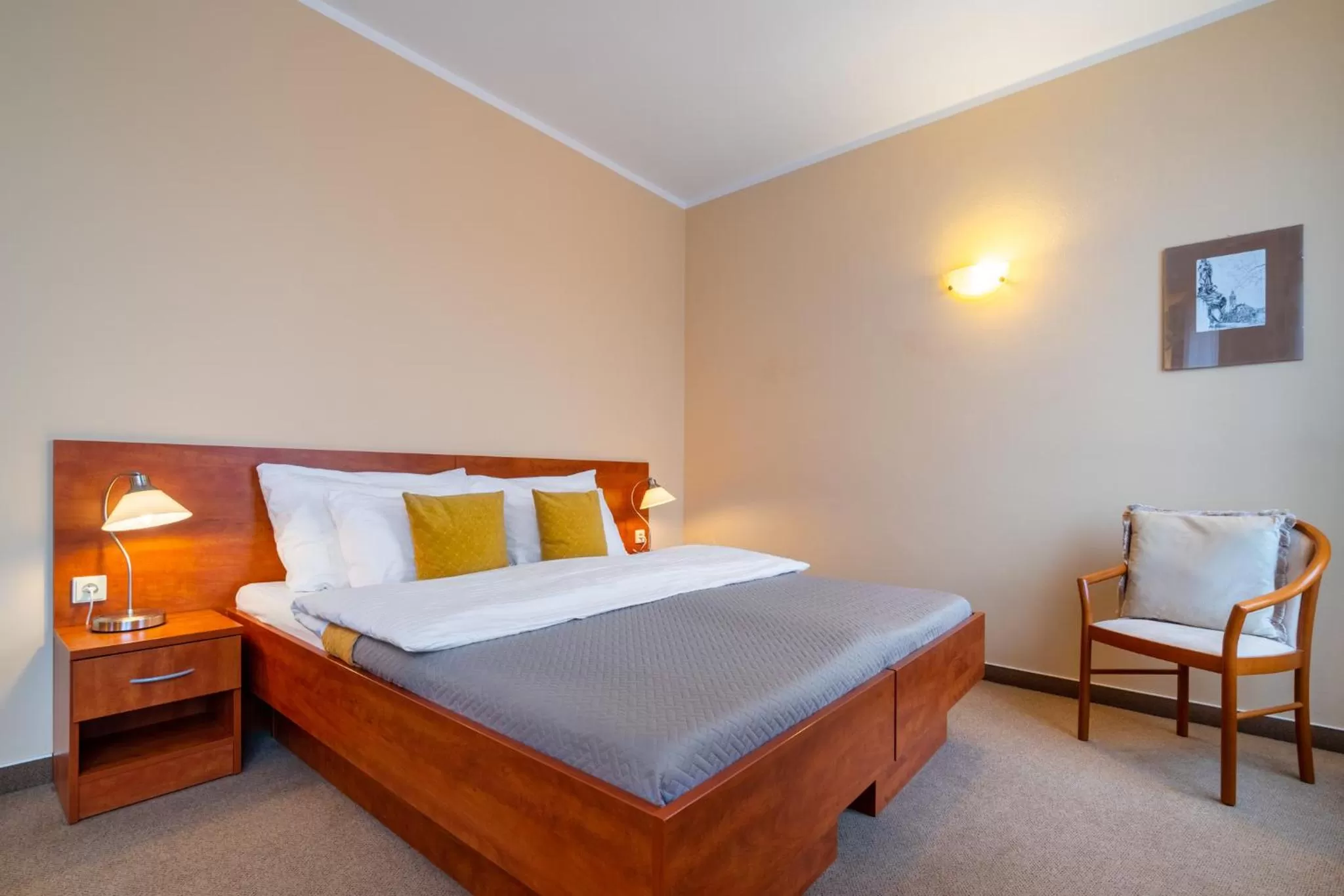 Bed in Hotel U Vlašského Dvora