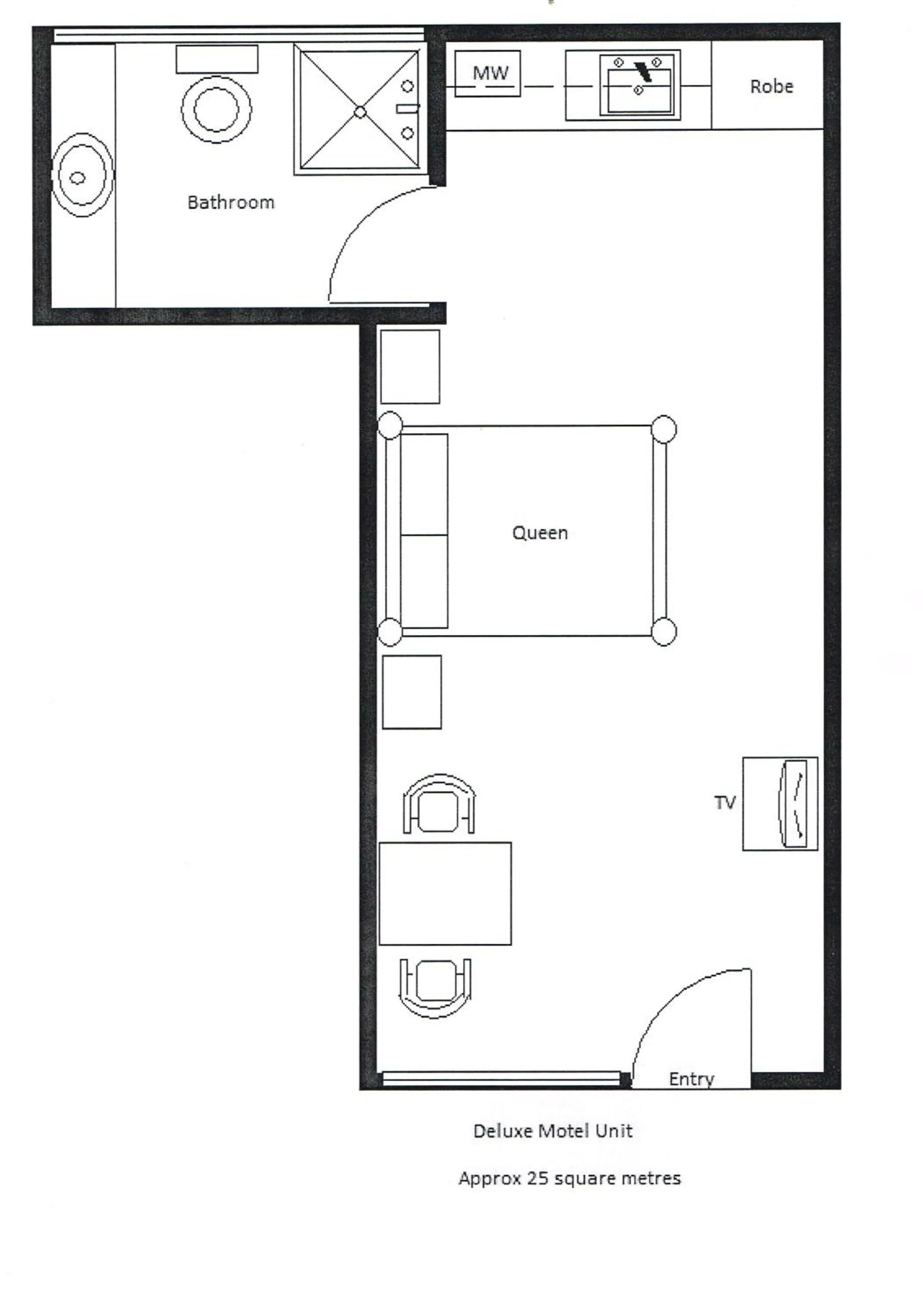 Floor plan in Barclay Motor Inn