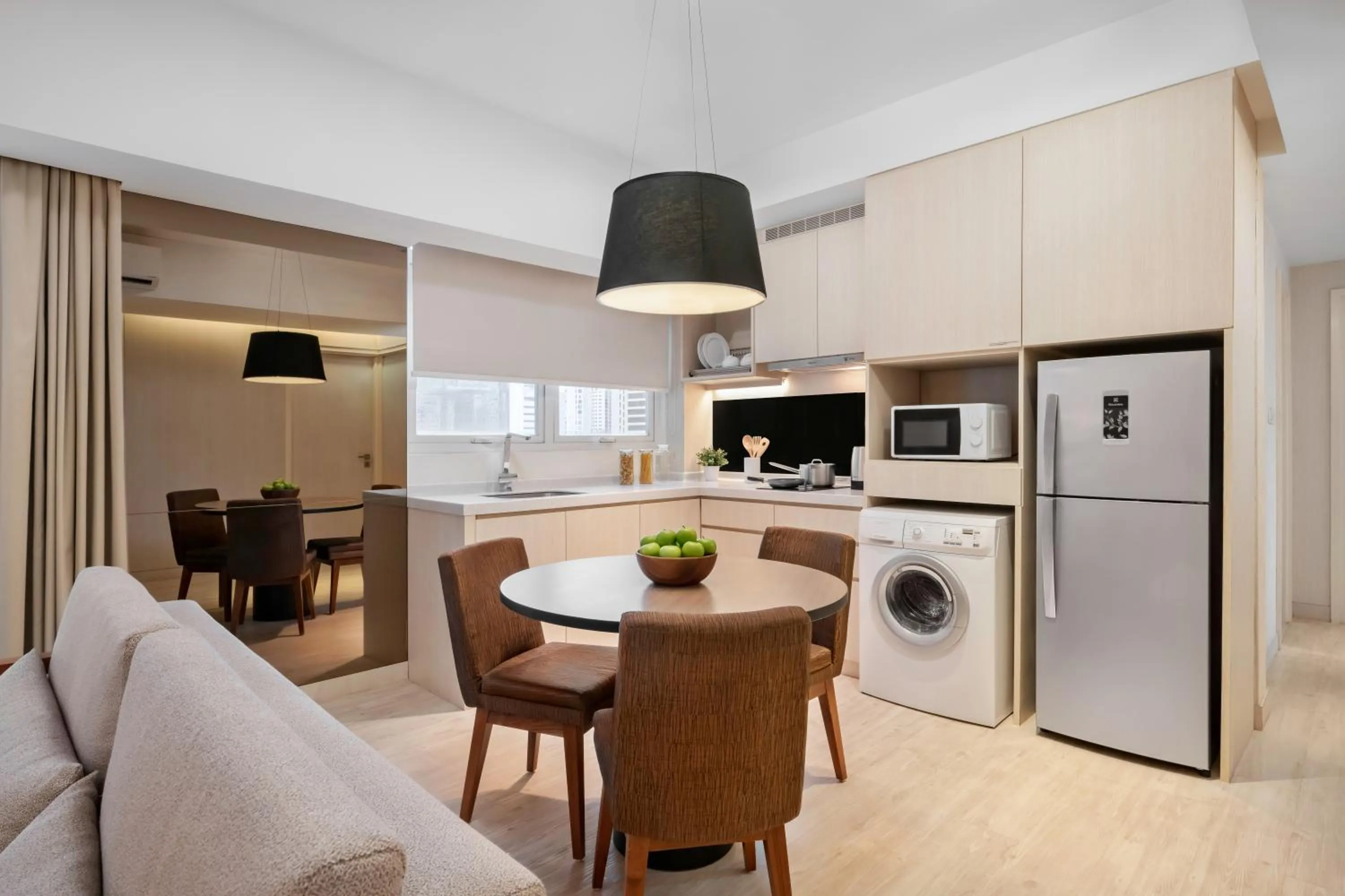 Kitchen or kitchenette in Oasia Suites Kuala Lumpur by Far East Hospitality