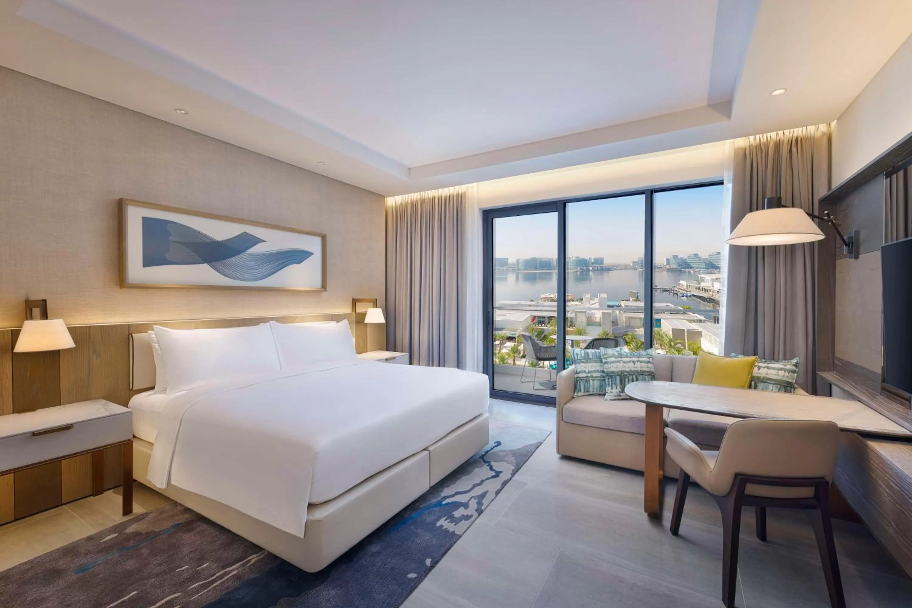 Bed in Hilton Abu Dhabi Yas Island