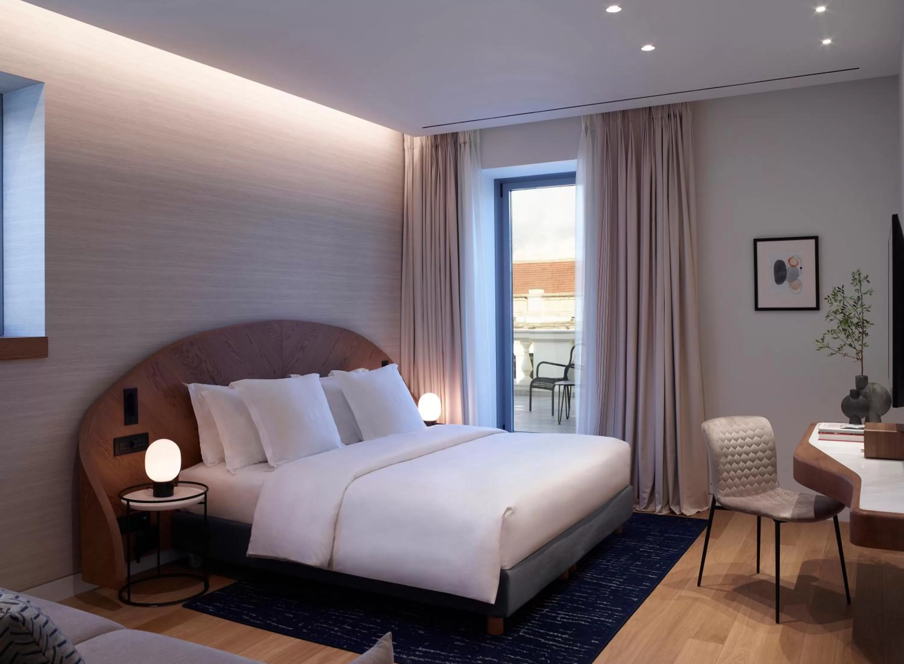 Balcony/Terrace, Bed in xenodocheio Milos