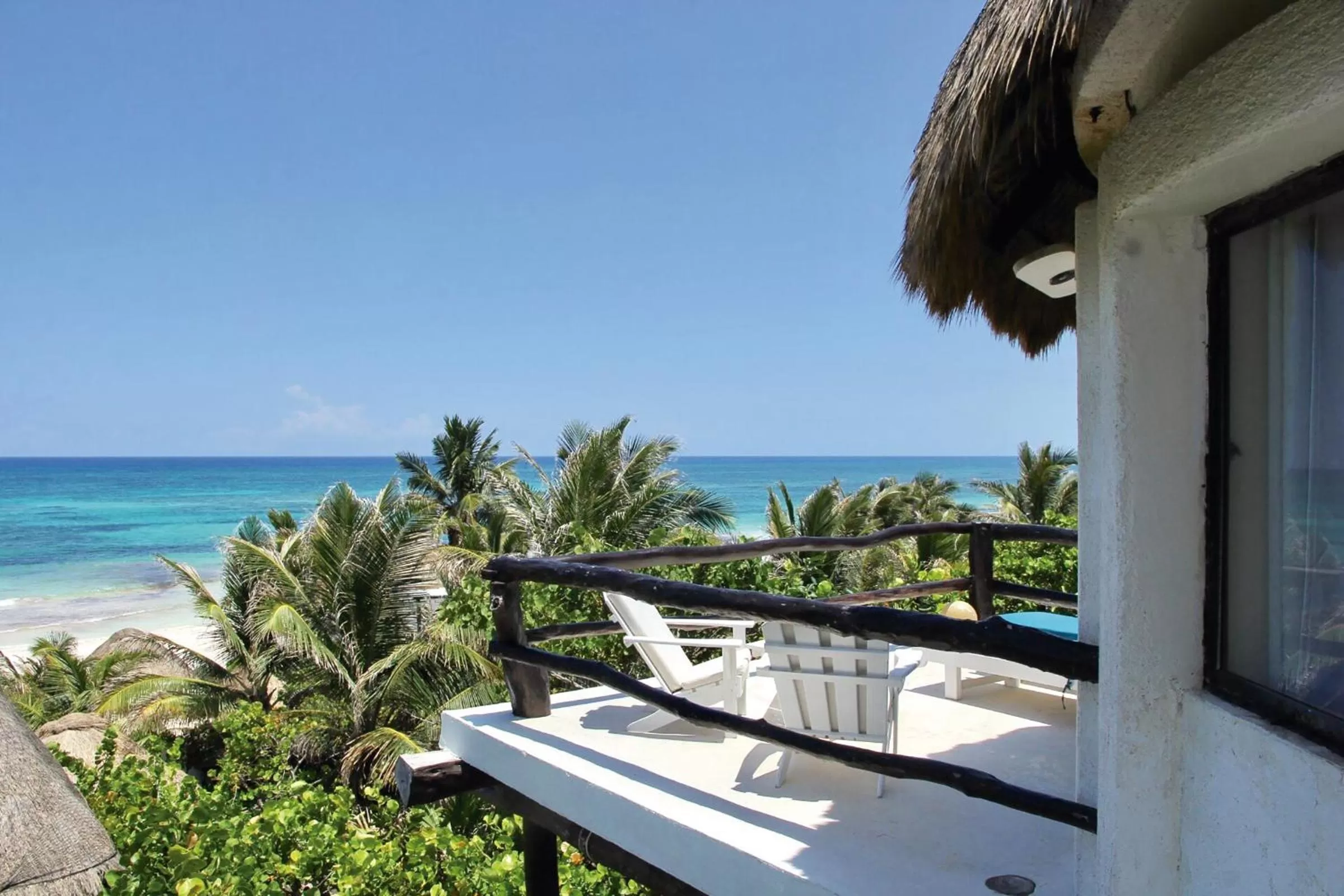 Balcony/Terrace, Sea View in Coco Tulum Zen Zone Hotel