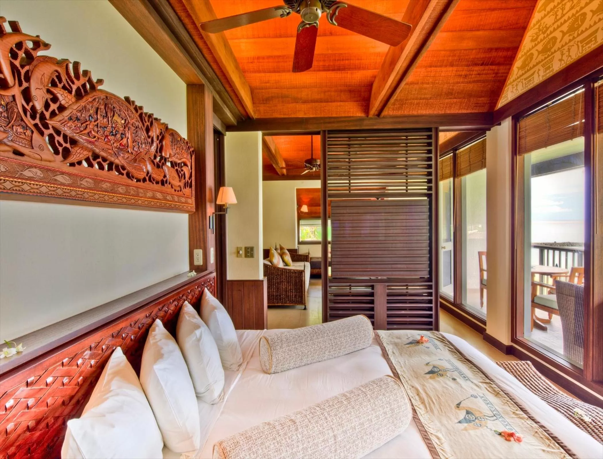 Bed in Palau Pacific Resort