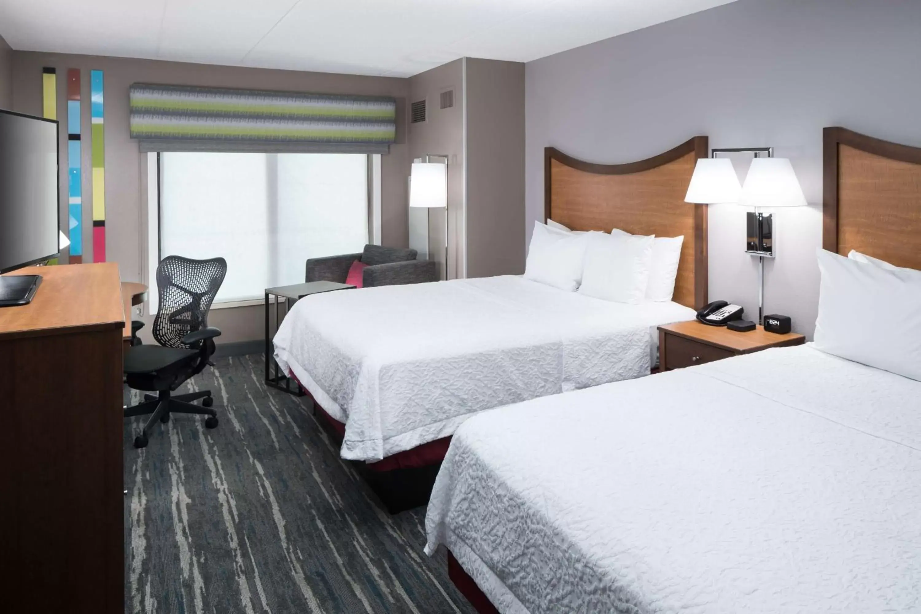 Queen Room with Two Queen Beds - Mobility and Hearing Access/Non-Smoking in Hampton Inn & Suites Chicago North Shore Queen Room with Two Queen Beds - Mobility and Hearing Access/Non-Smoking in Hampton Inn & Suites Chicago North Shore