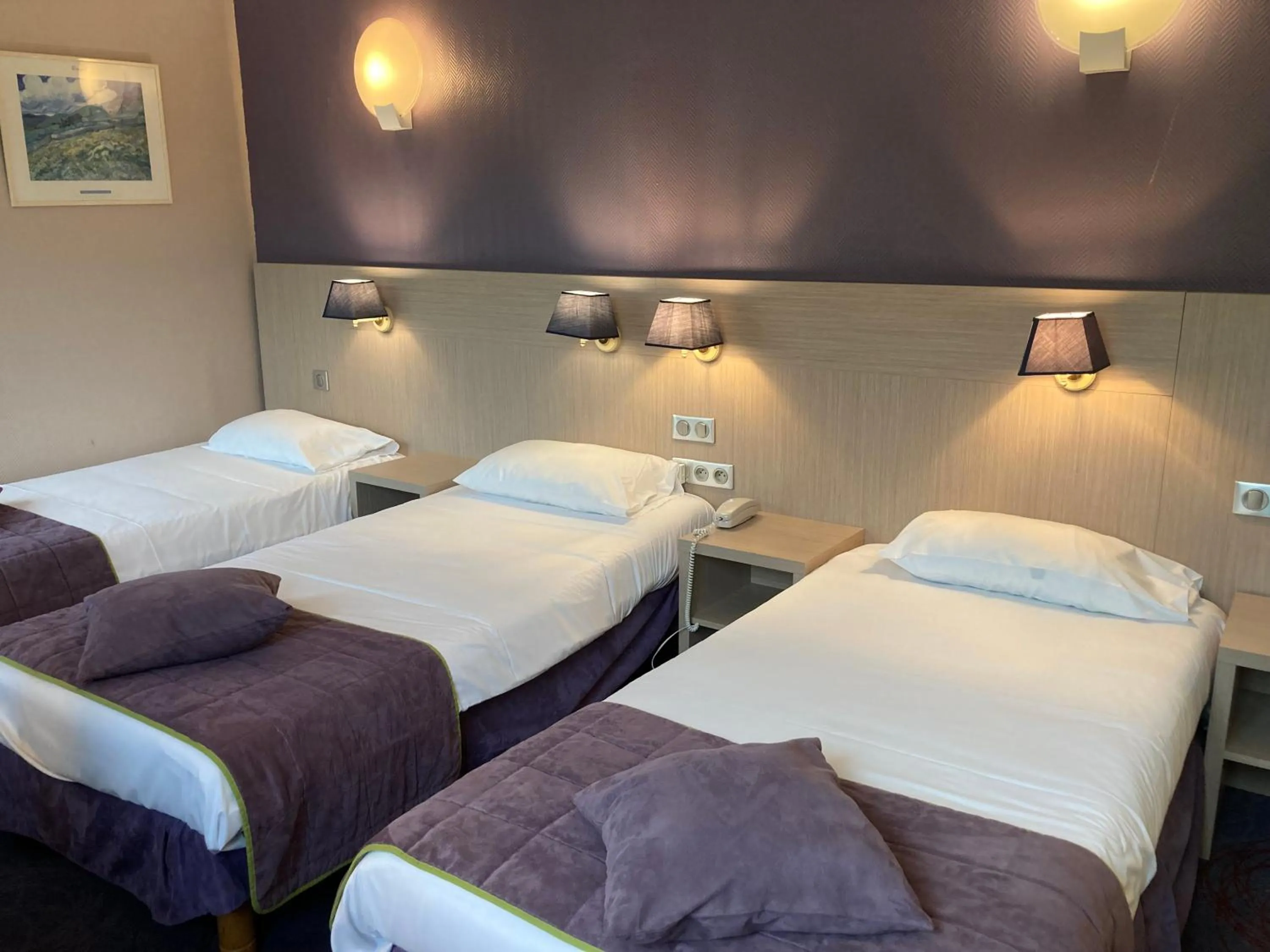 Bed in Hôtel Christina Lourdes