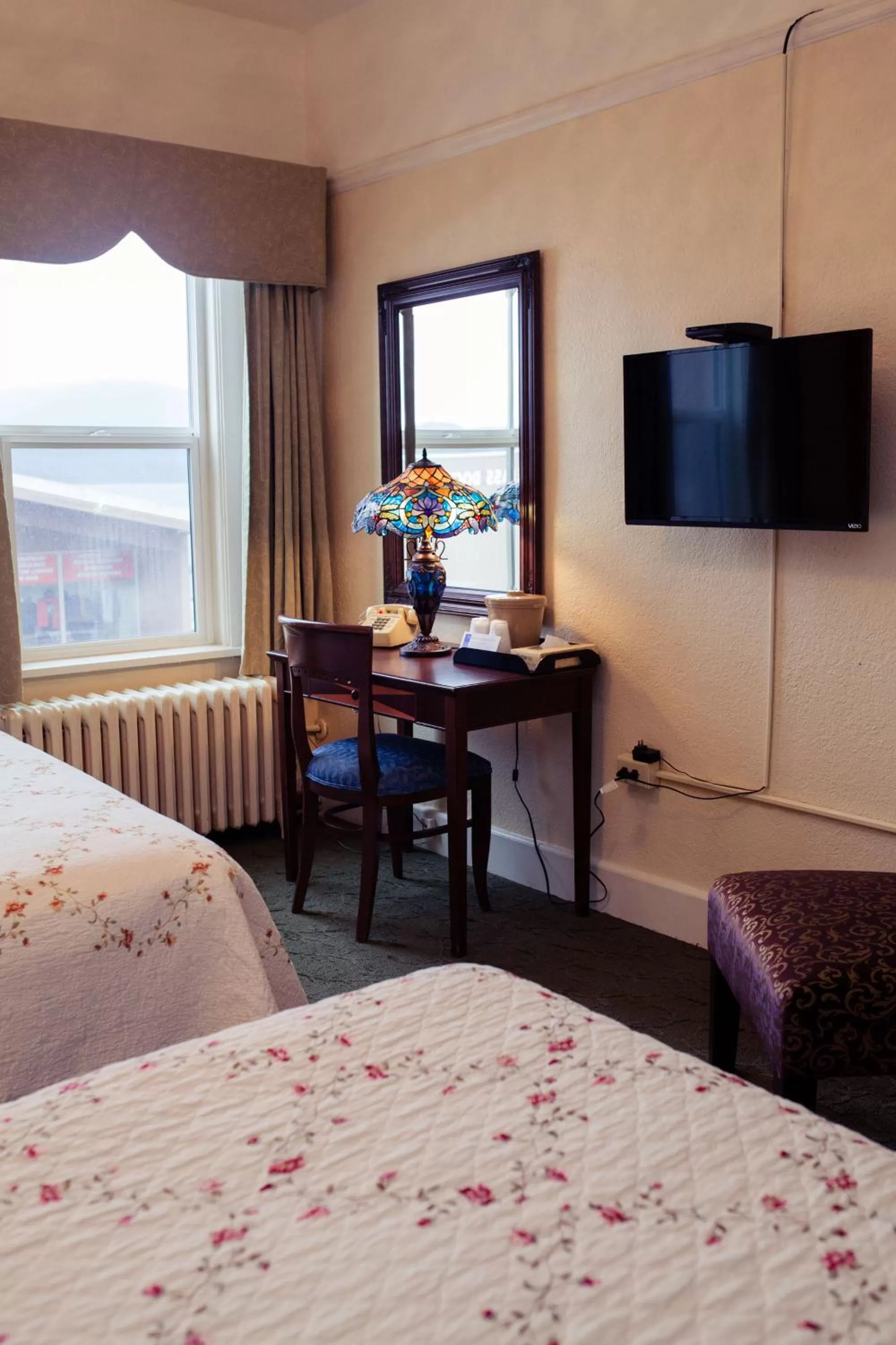 Decorative detail, Bed in Gilmore Hotel, Trademark Collection by Wyndham