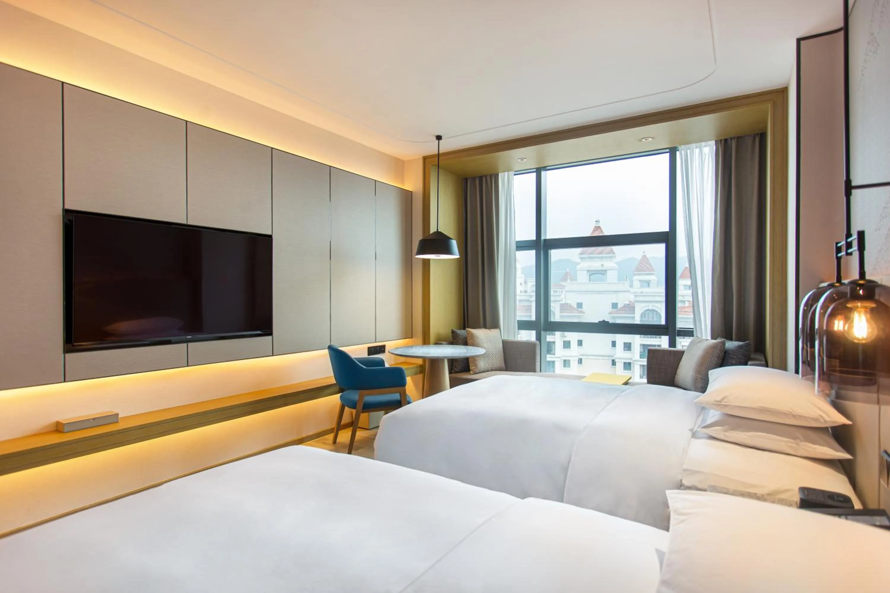 TV and multimedia, Bed in Courtyard by Marriott Foshan Gaoming