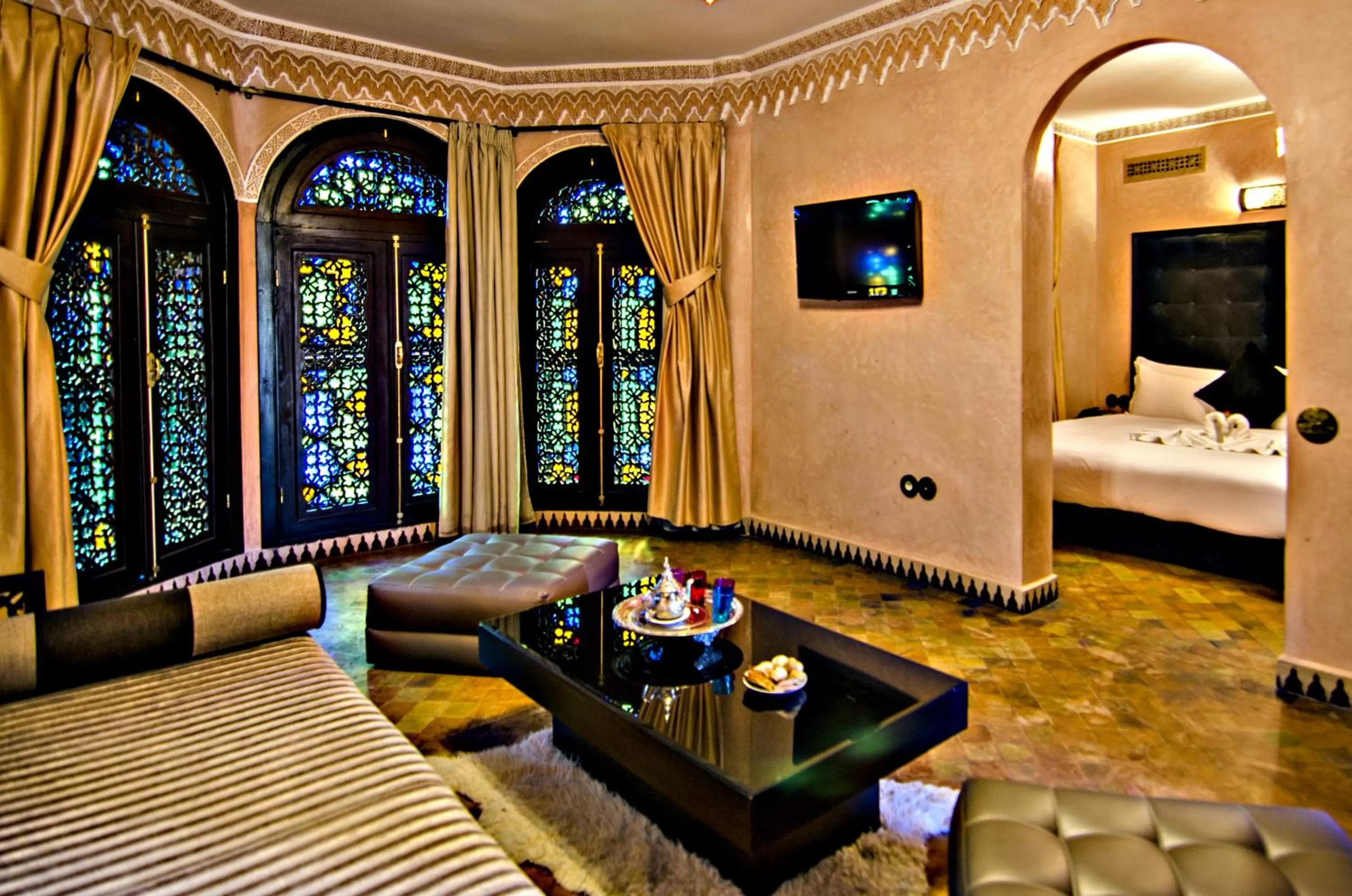 Bed in Palais Ommeyad Suites & Spa